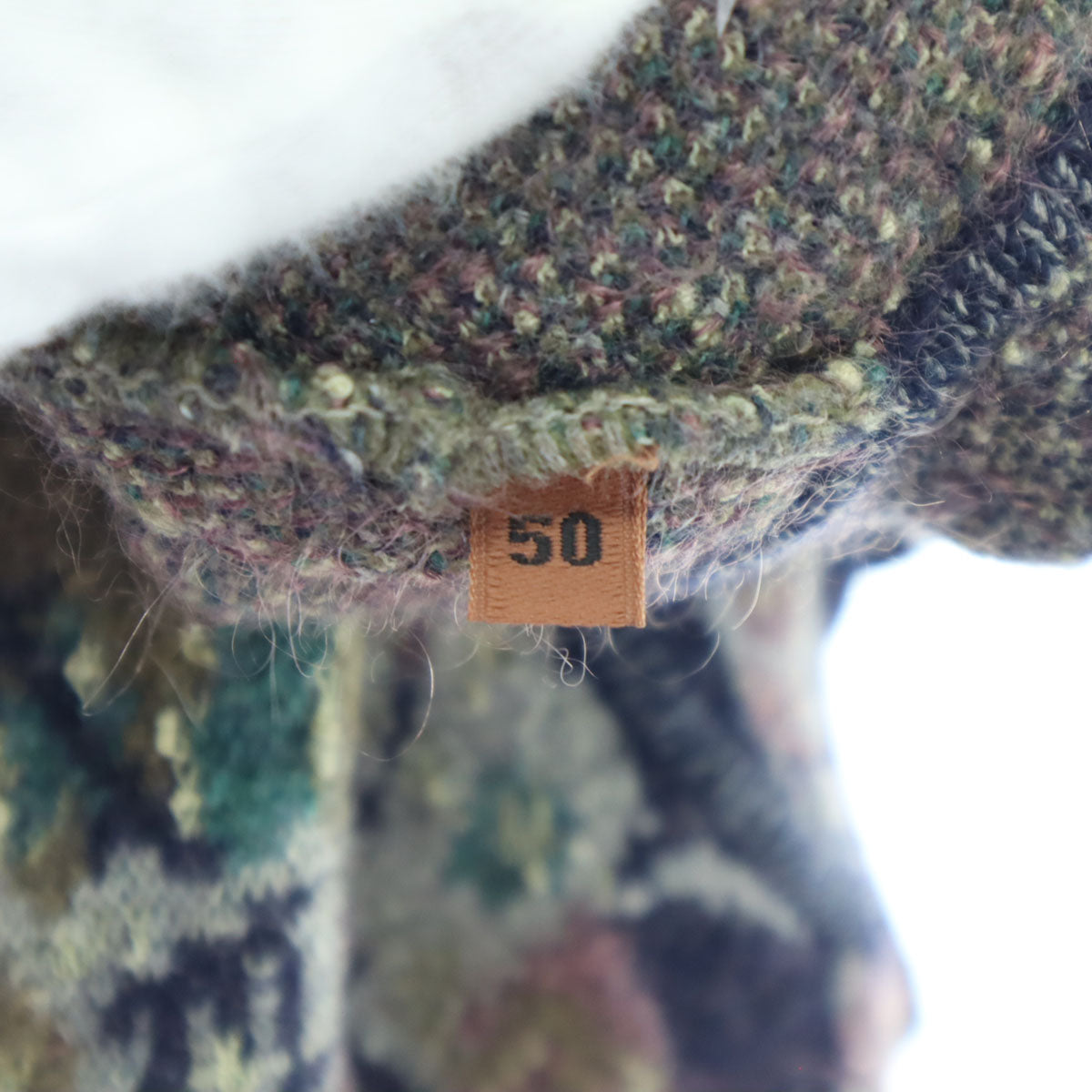 Missoni ミッソーニ 総柄 ノースリーブ ニットベスト 50 ネイビー レディース