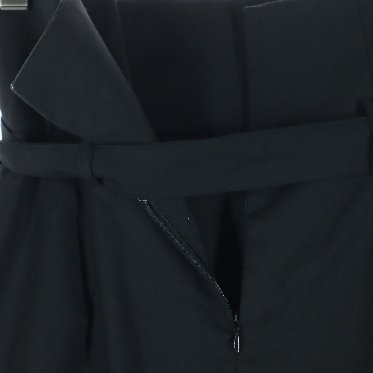 美品 Lily Brown リリーブラウン ロング丈 フレアスカート 0 ブラック スリット ベルト付き LWFS235087 レディース