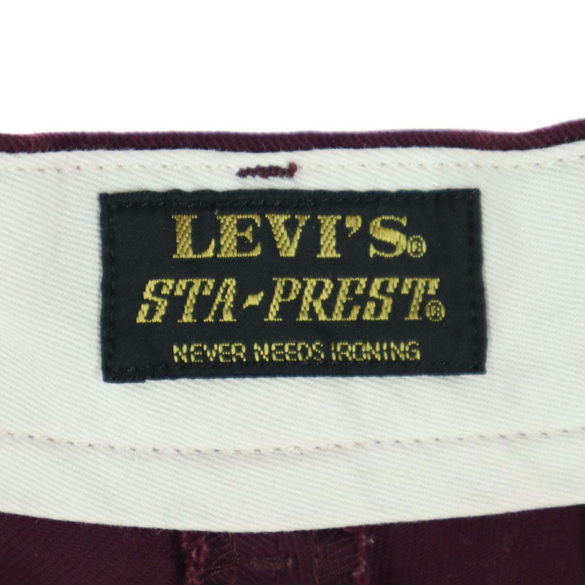 LEVI'S PREMIUM リーバイスプレミアム STA-PREST スタプレ ロングパンツ w28 レッド系 メンズ