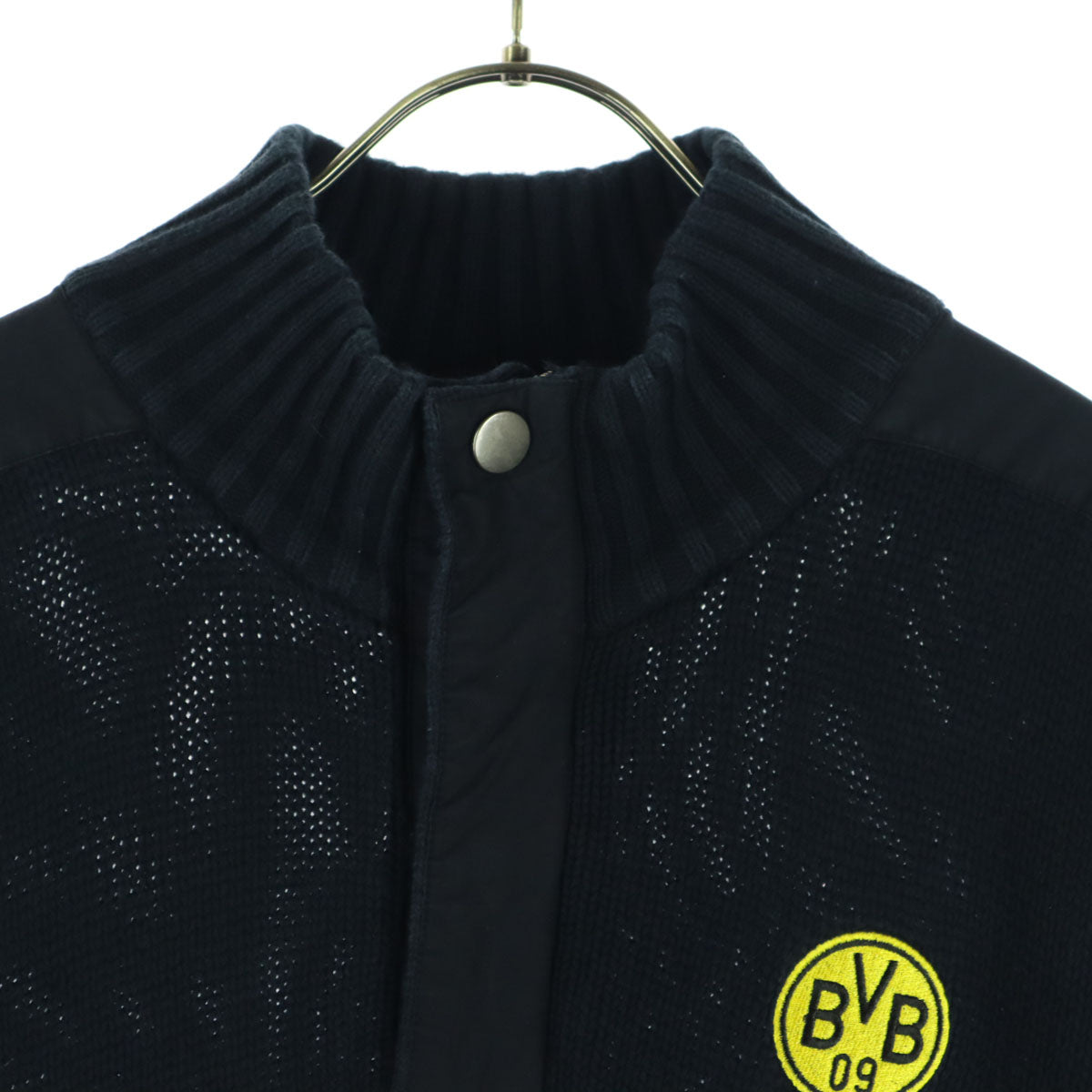 Borussia Dortmund ボルシアドルトムント 長袖 ハーフジップ ニット XL ブラック メンズ