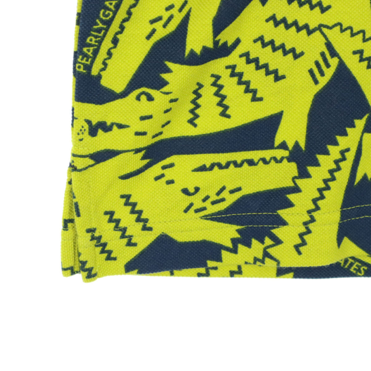 美品 PEARLY GATES パーリーゲイツ ワニ総柄 ゴルフ 半袖 ポロシャツ 6 ネイビー メンズ