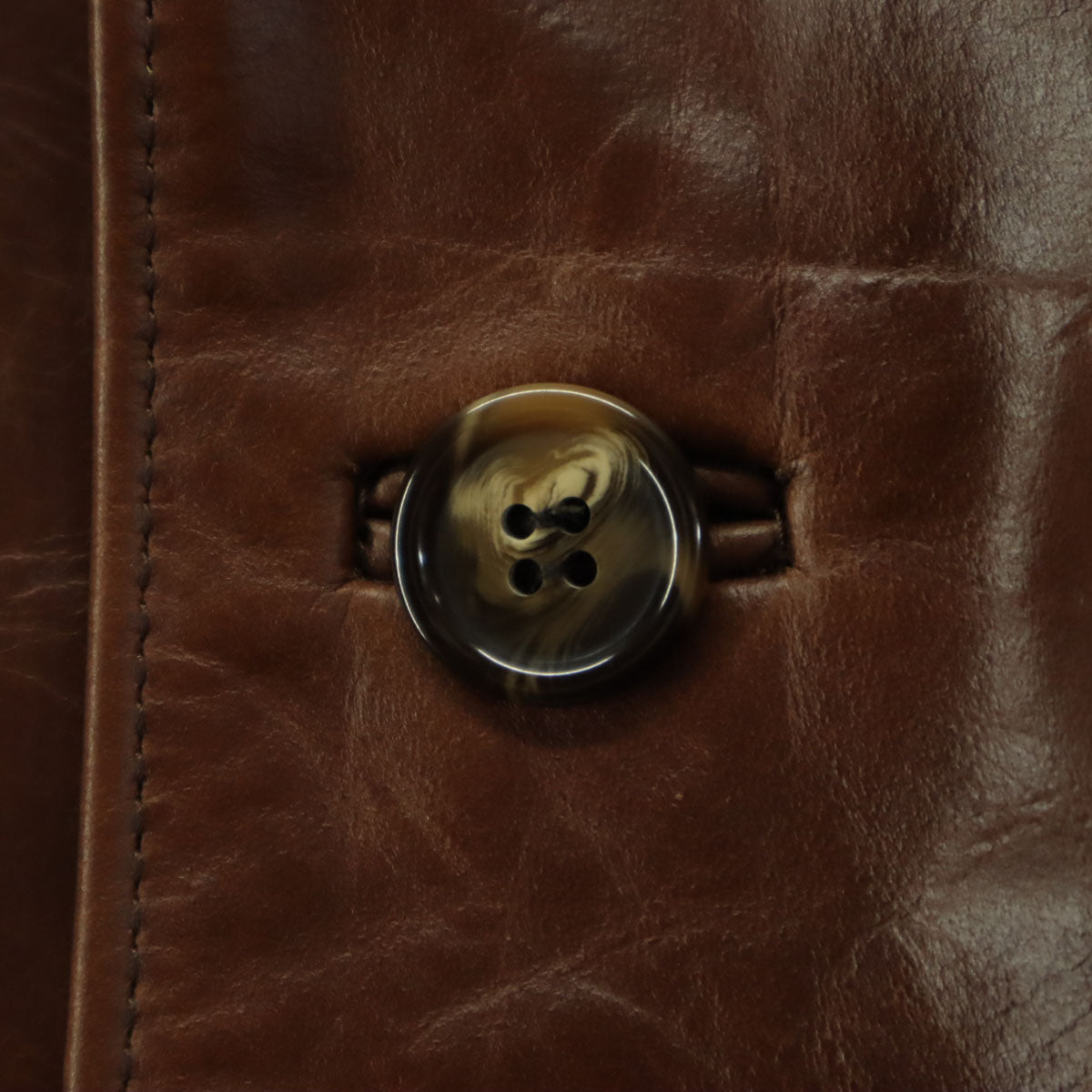 SCHAFFEN シャッフェン 馬革 レザーコート 4 ブラウン メンズ