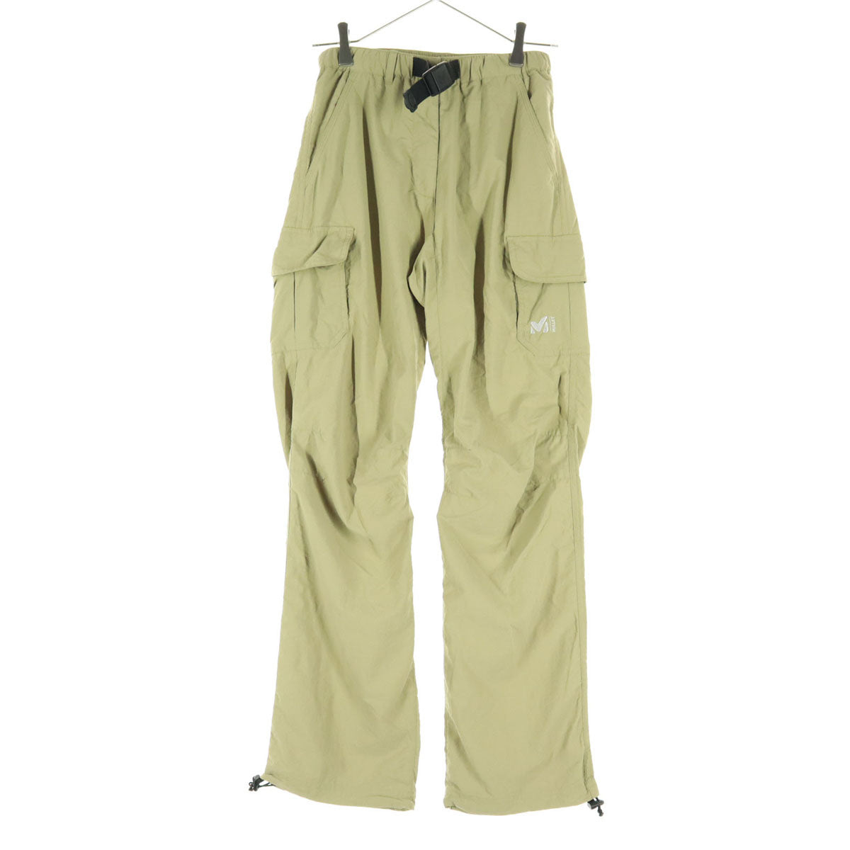 美品 MILLET ミレー ワンポイントロゴ ナイロン カーゴパンツ XS ブラウン アウトドア メンズ