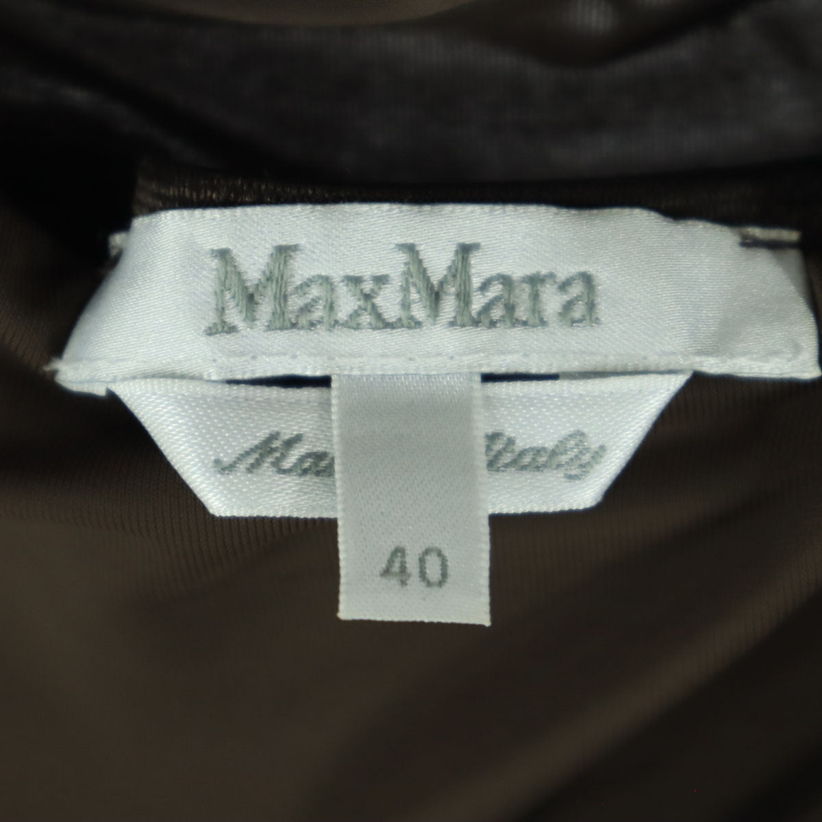 MAX MARA マックスマーラ ツートンカラー ノースリーブ ロングワンピース 40 ブラウン レディース