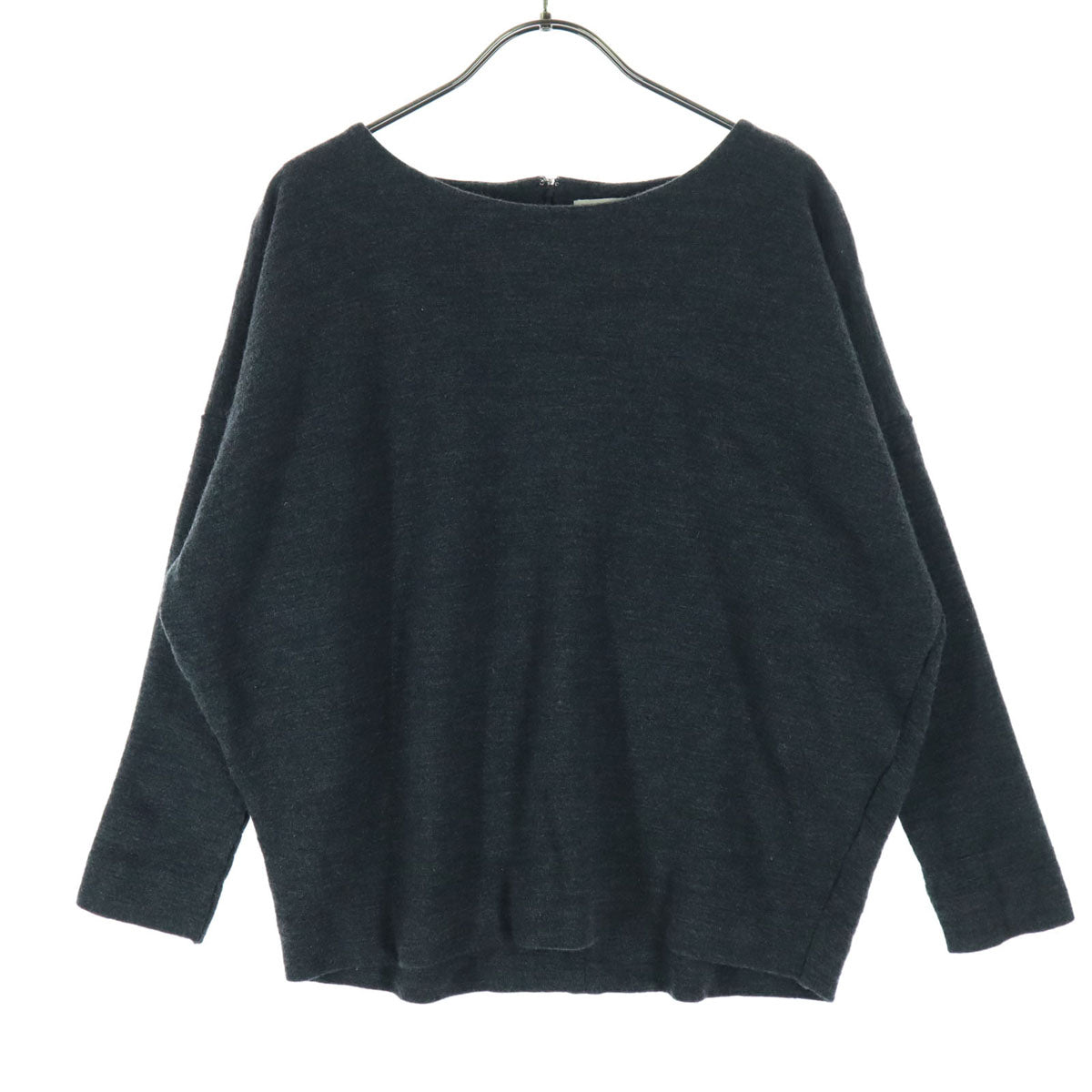 美品 ENFOLD エンフォルド 長袖 セーター 38 ブラック バックジップ レディース
