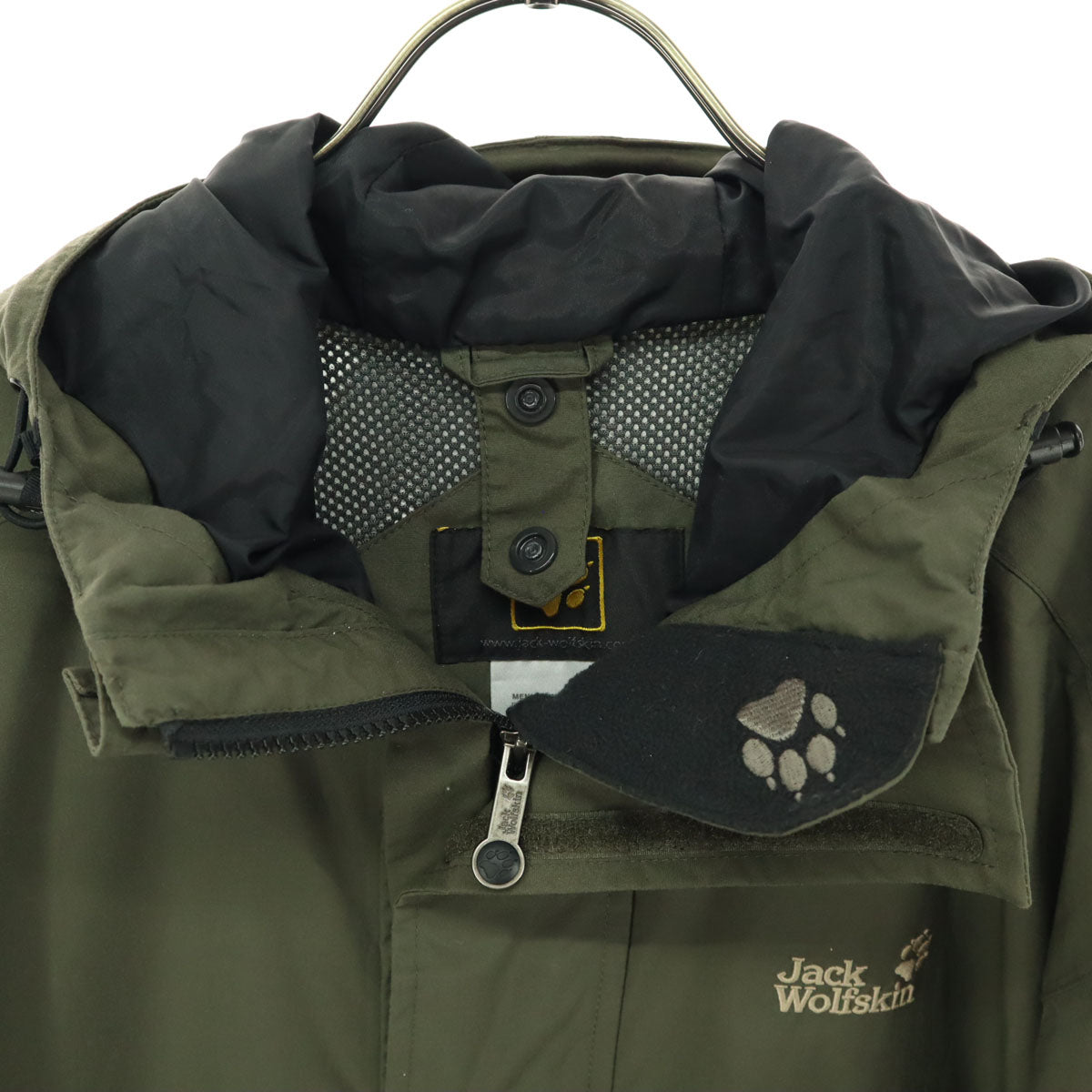 美品 Jack Wolfskin ジャックウルフスキン 長袖 マウンテンパーカー M カーキ メンズ
