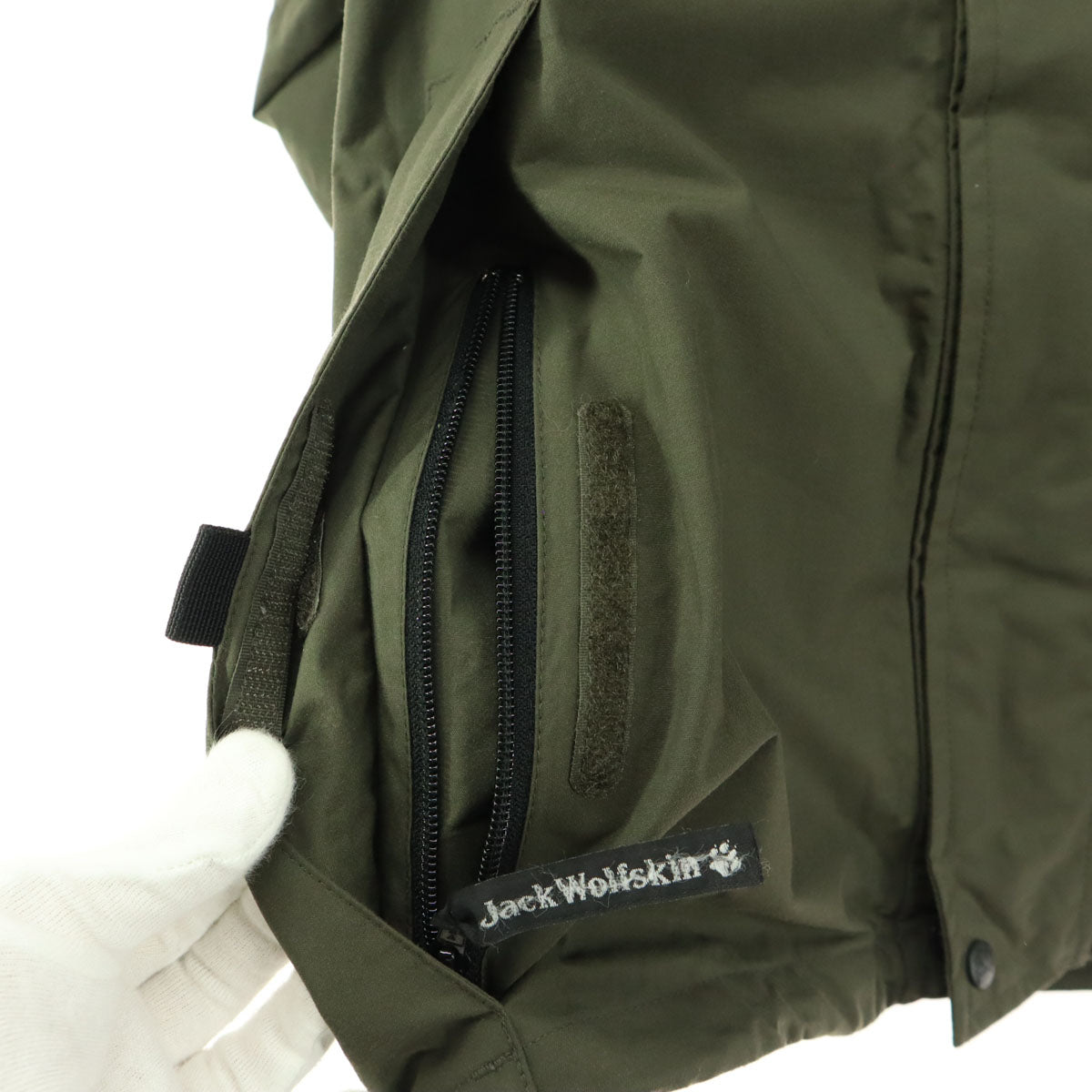 美品 Jack Wolfskin ジャックウルフスキン 長袖 マウンテンパーカー M カーキ メンズ