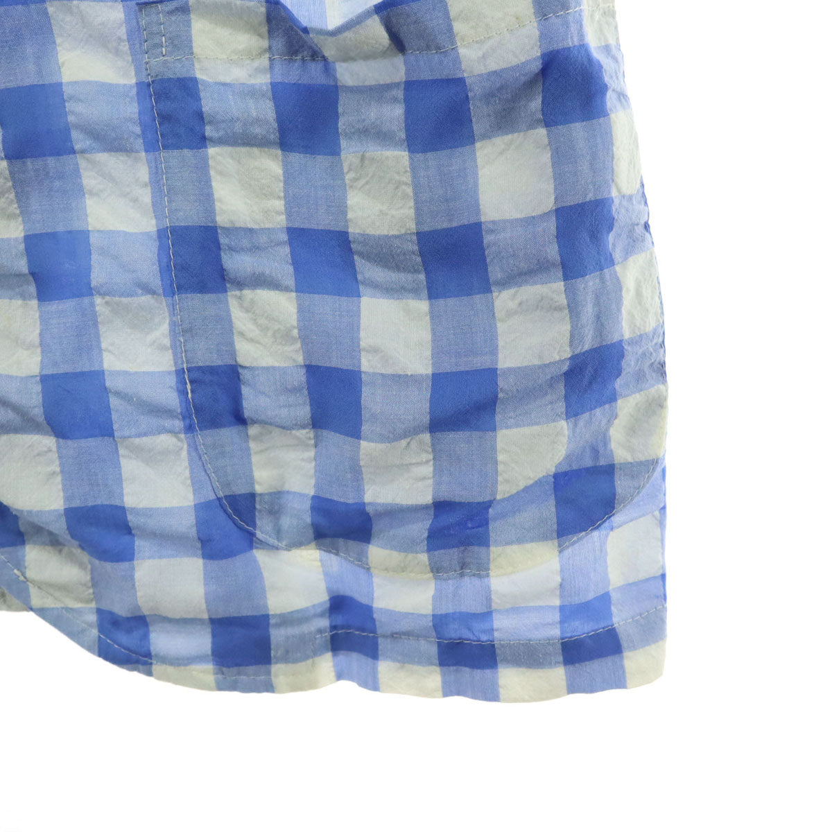 giannetta ジャンネット イタリア製 チェック柄 長袖 ジャケット 48 ブルー メンズ