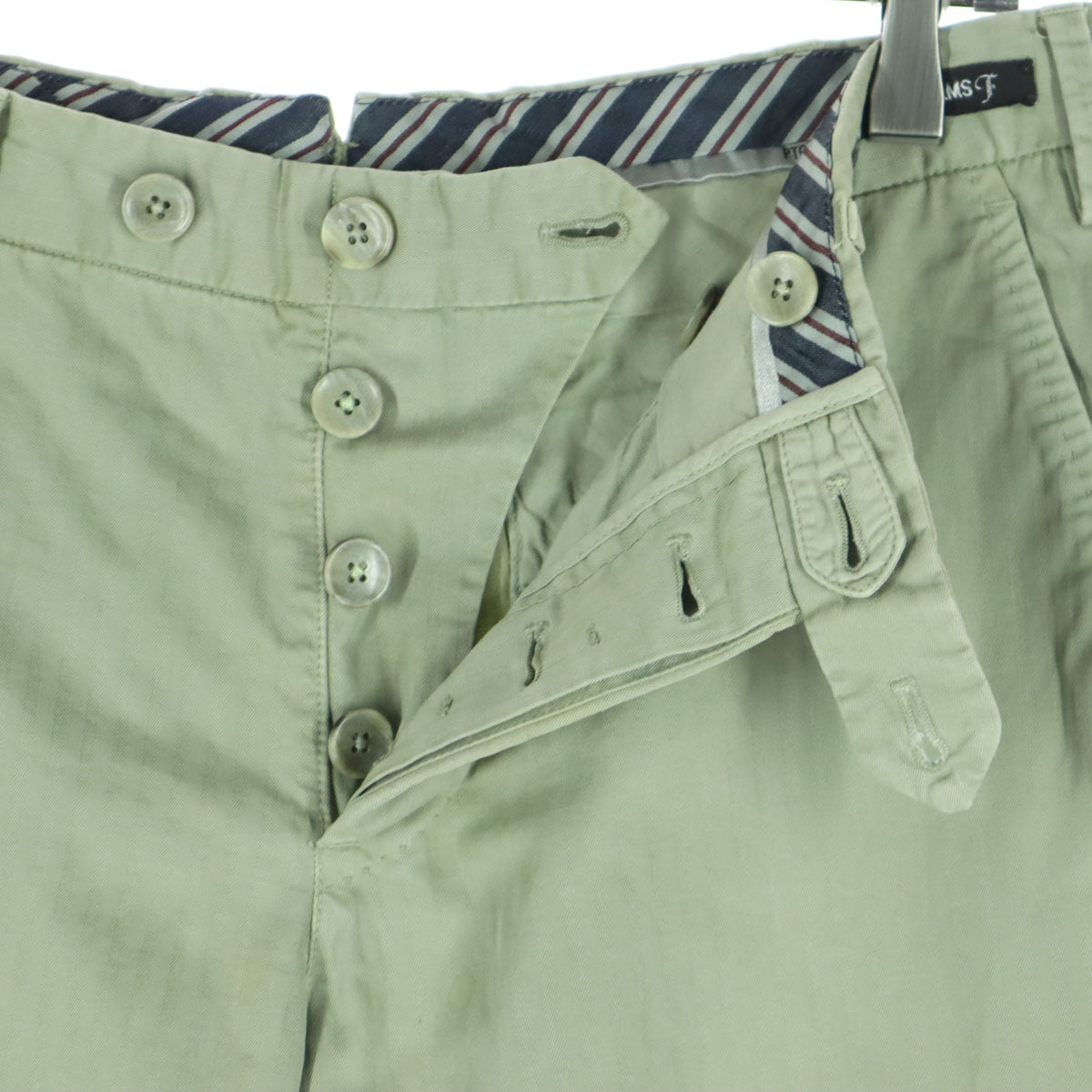 PT01 ピーティーゼロウーノ BEAMS F コットンパンツ グリーン ビームス メンズ