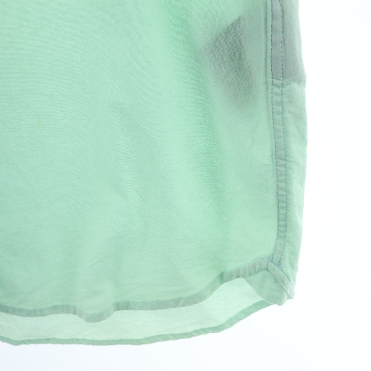 PHENOMENON フェノメノン 日本製 チェック柄 長袖 クレイジーパターン コットンシャツ L グリーン系 前胸ポケット メンズ