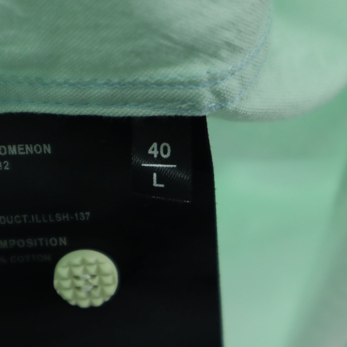 PHENOMENON フェノメノン 日本製 チェック柄 長袖 クレイジーパターン コットンシャツ L グリーン系 前胸ポケット メンズ