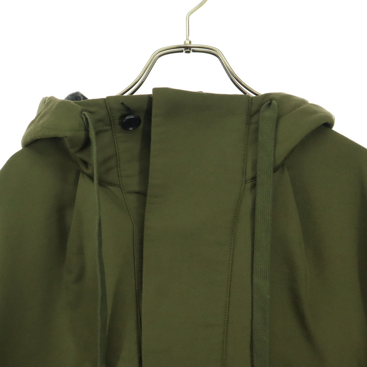 美品 CLANE クラネ 長袖 サイドジップアノラックパーカー マウンテンパーカー 1 カーキ 13103-0412 メンズ