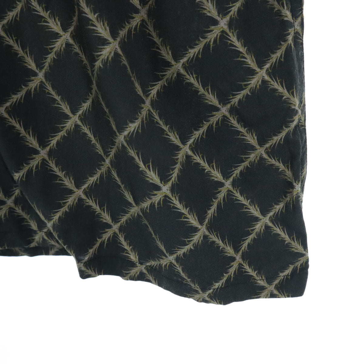 美品 varde77 バルデセブンティセブン 日本製 総柄 長袖 オープンカラーシャツ 3 グレー メンズ