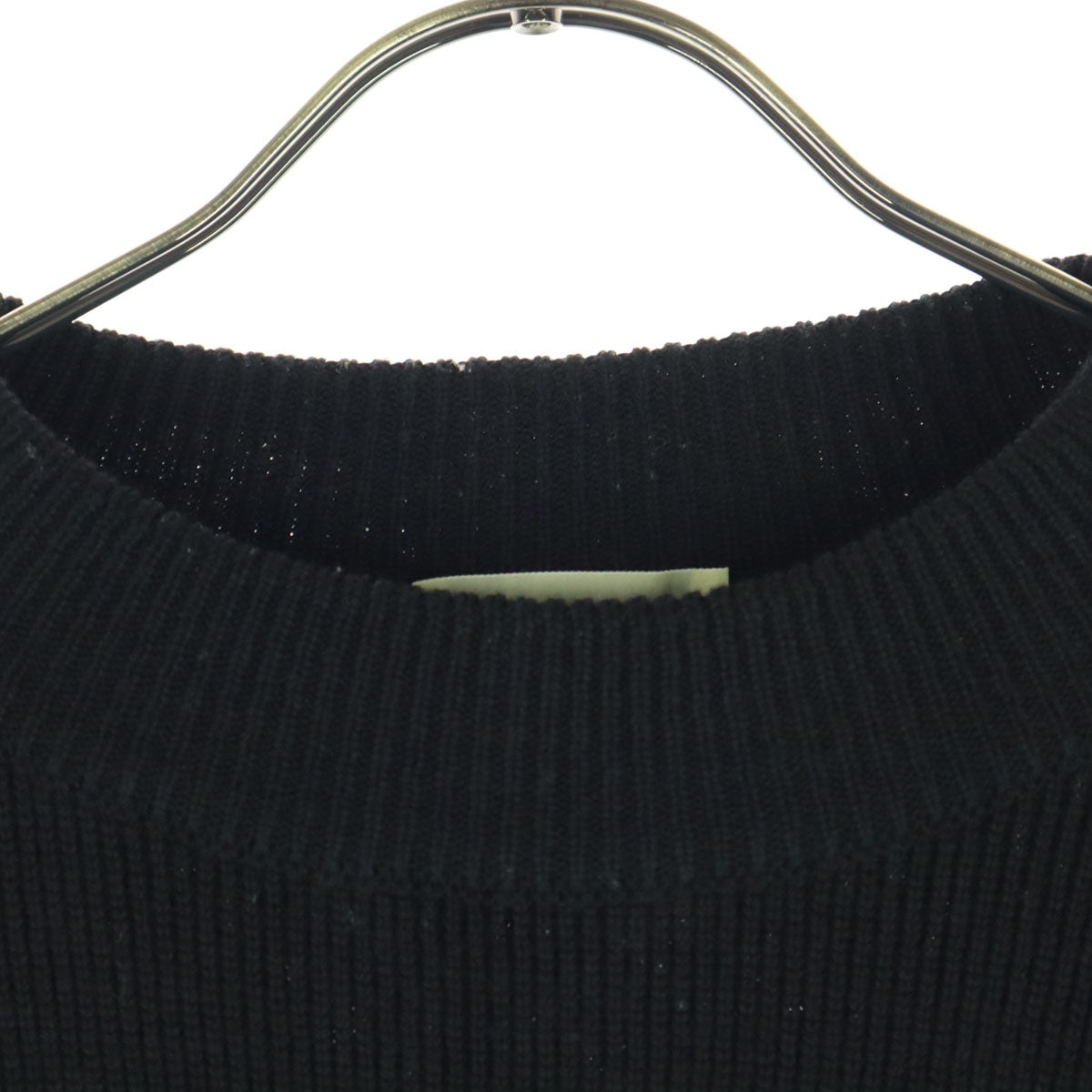 MICHAEL TAPIA マイケルタピア フランス製 ウールブレンド ボーダー柄 長袖 ニット M ブラック セーター メンズ