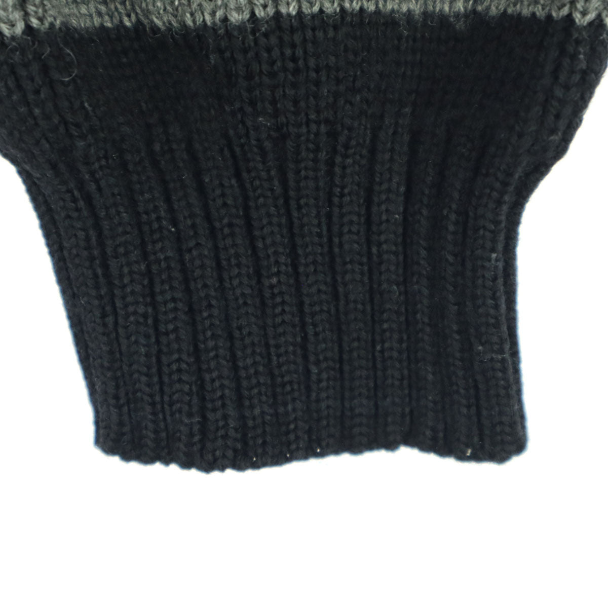 MICHAEL TAPIA マイケルタピア フランス製 ウールブレンド ボーダー柄 長袖 ニット M ブラック セーター メンズ