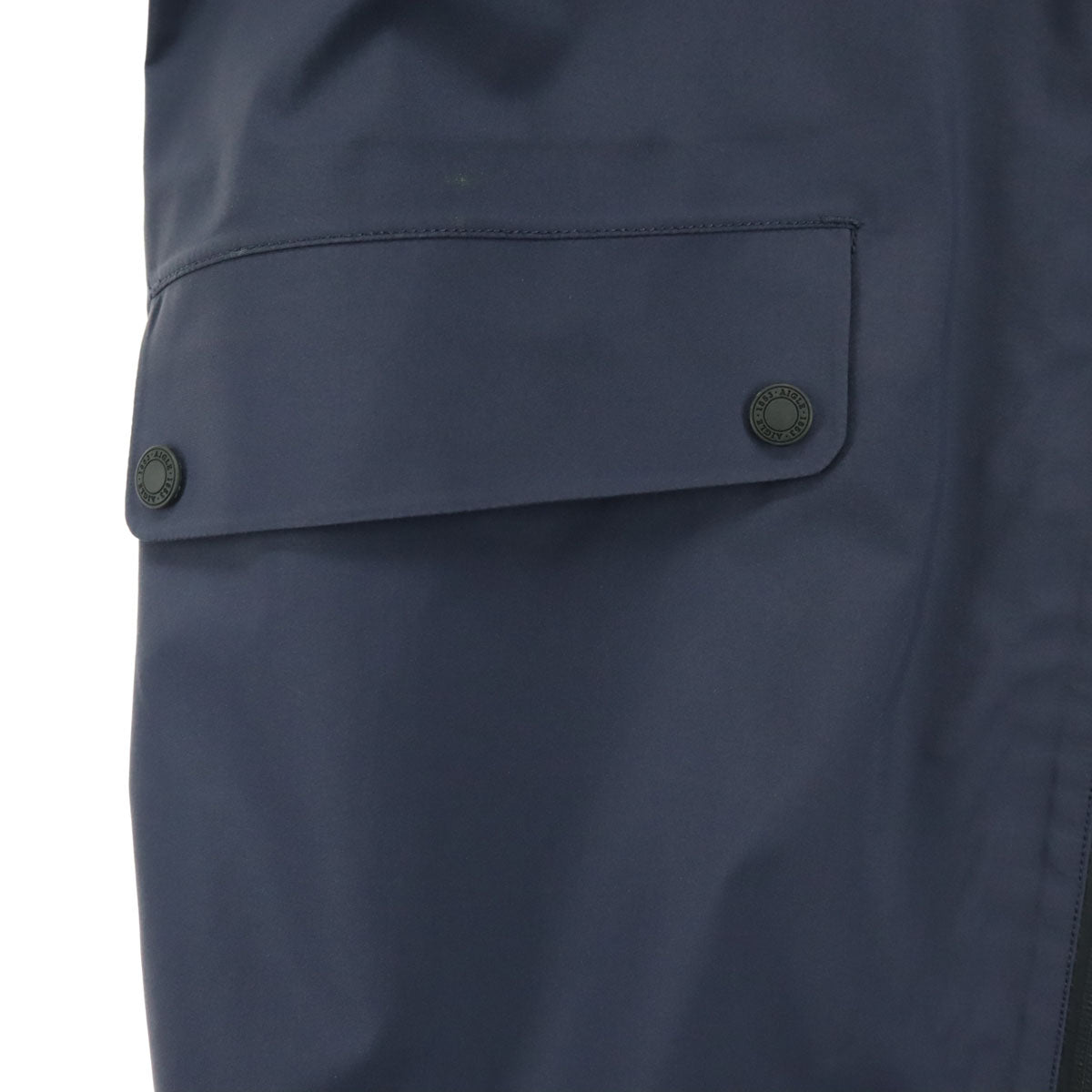 美品 AIGLE エーグル GORE-TEX 長袖 ロングフーデッド コート L ネイビー ゴアテックス 86220 メンズ