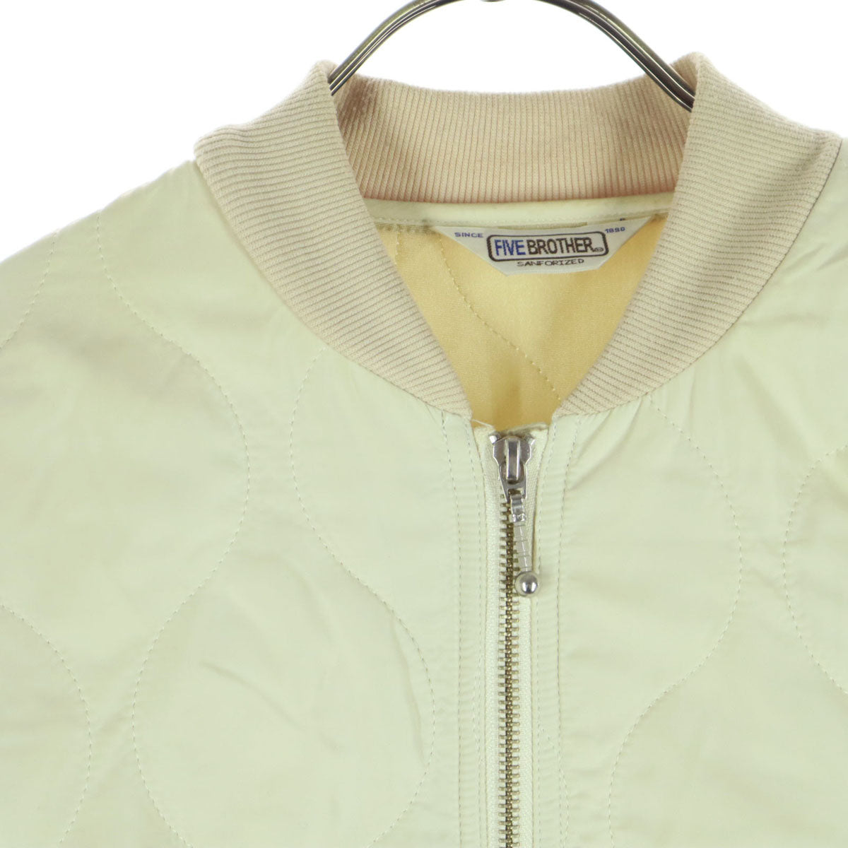 FIVE BROTHER ファイブブラザー 22FW 長袖 キルティングジャケット M アイボリー レディース