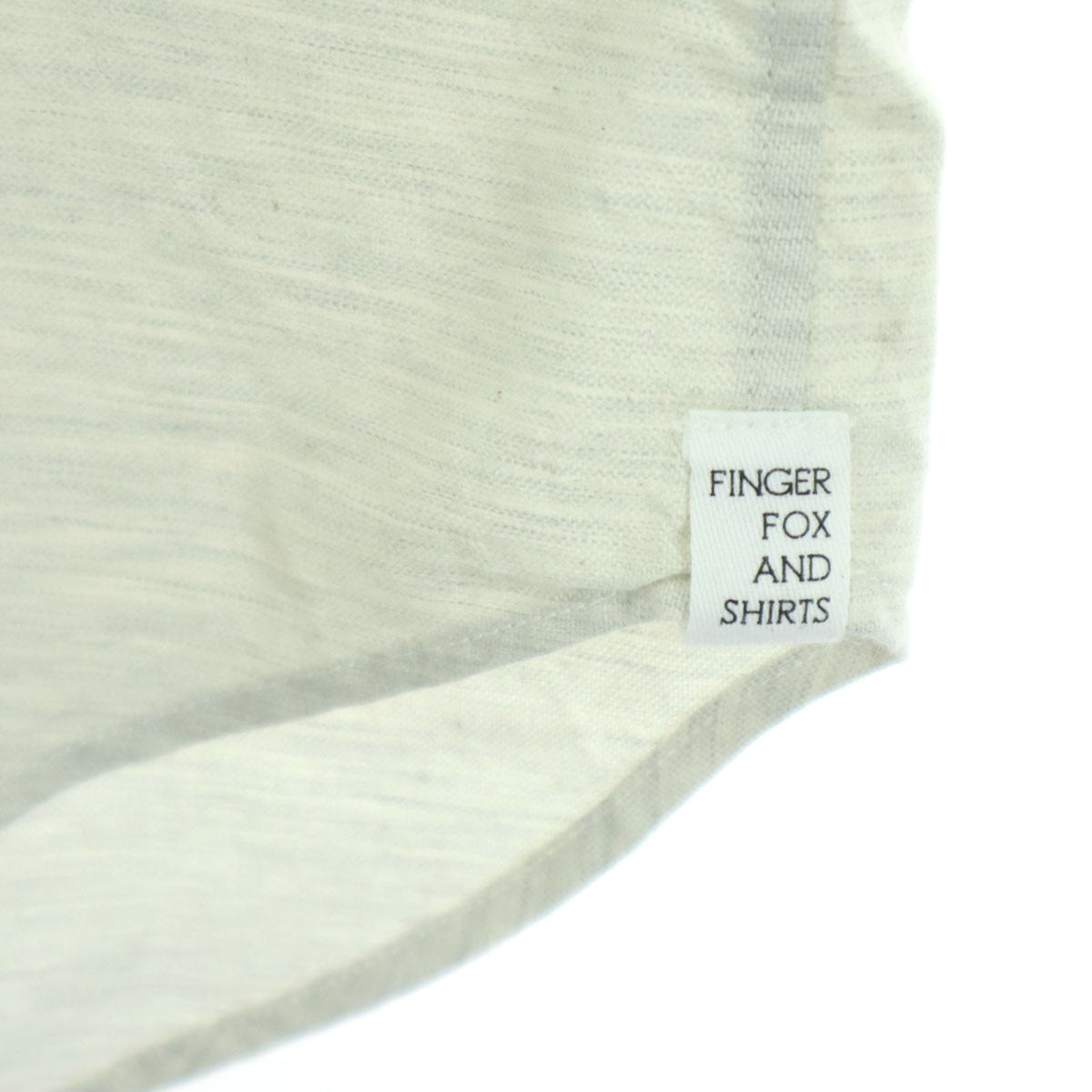 未使用 FINGER FOX AND SHIRTS フィンガーフォックスアンドシャツ 日本製 ワッペン 長袖 ボタンダウンシャツ S ホワイト系 メンズ
