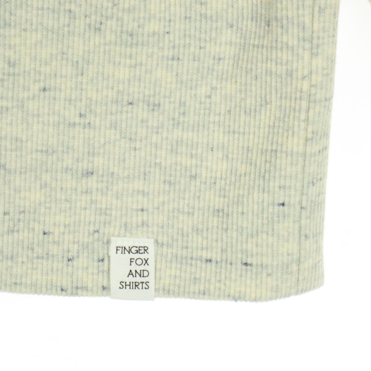 未使用 FINGER FOX AND SHIRTS フィンガーフォックスアンドシャツ 日本製 ワッペン 長袖 ジップパーカー M ホワイト系 メンズ