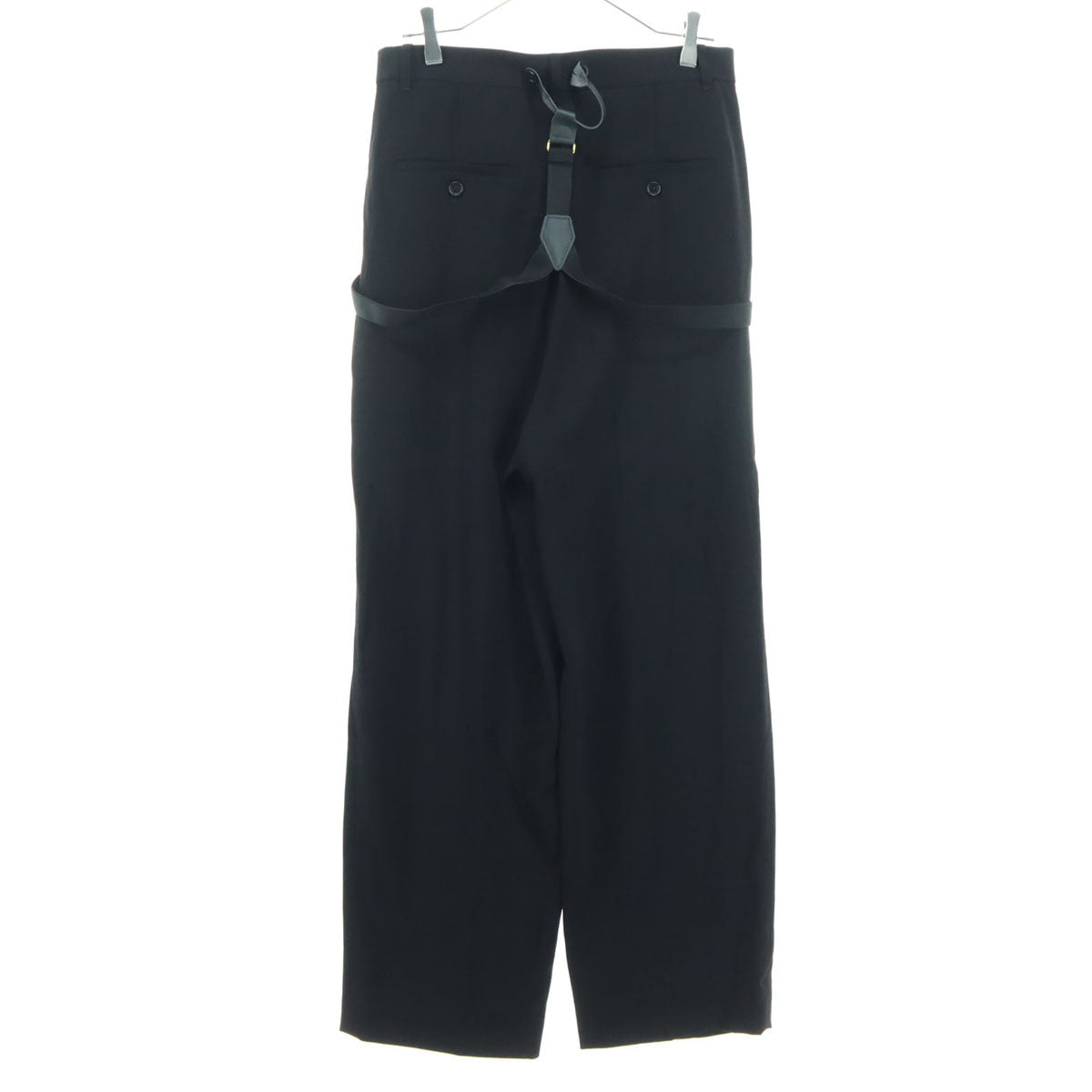 未使用 Curensology カレンソロジー 日本製 サスペンダー ロングパンツ F ブラック レディース