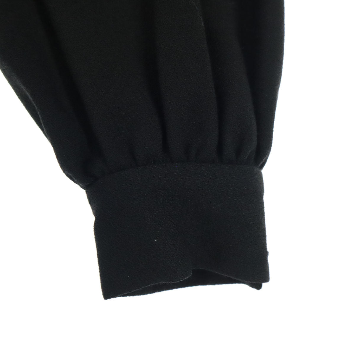 美品 MISS BALMAIN ミスバルマン 長袖 プリーツ ロングワンピース 7 ブラック レディース