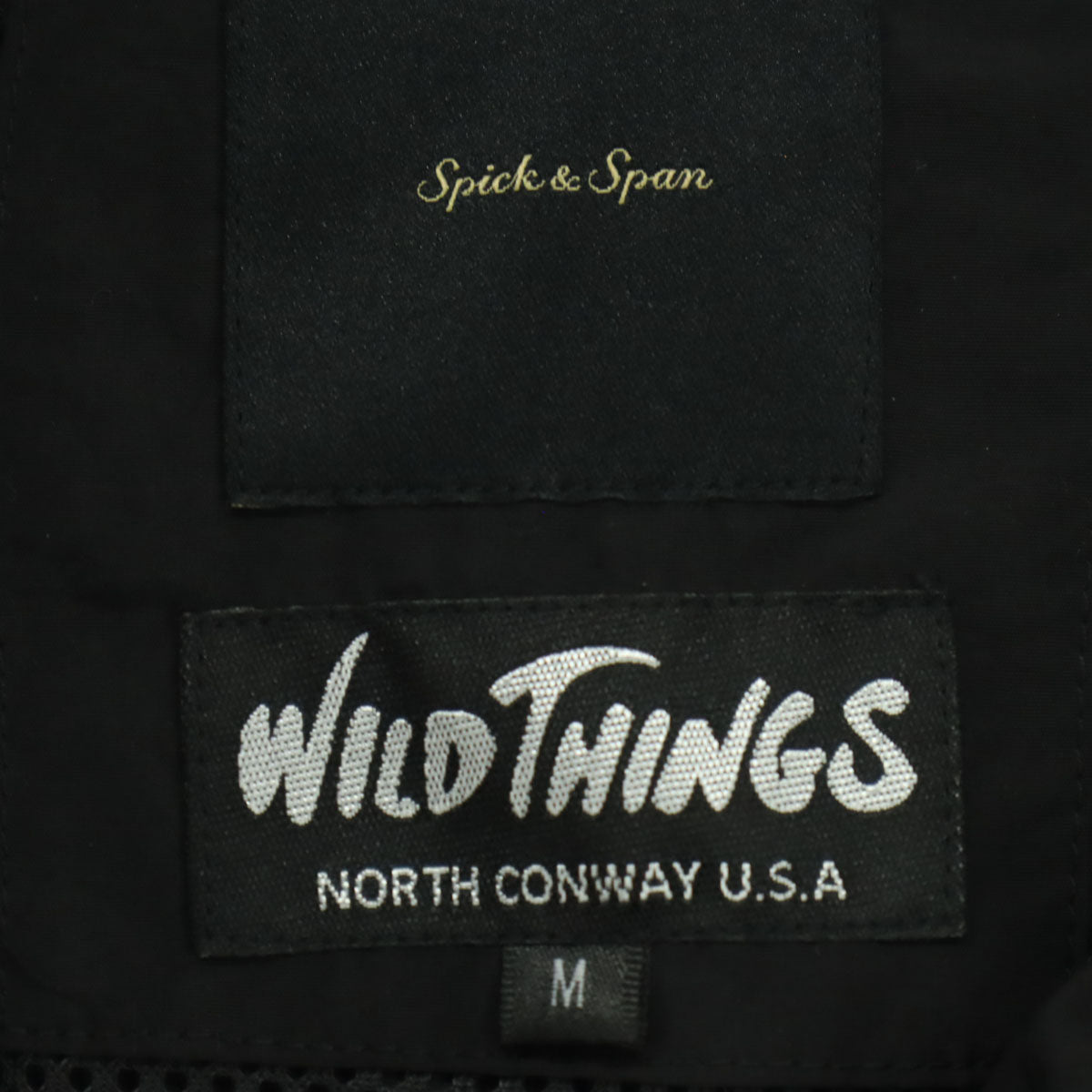 WILDTHINGS ワイルドシングス Spick and Span コラボ ロゴ刺繍 裏地メッシュ マウンテンパーカー M ブラック レディース