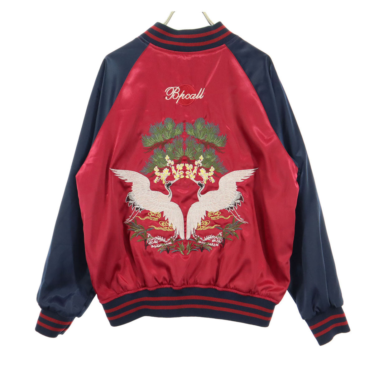 レア】赤富士トンボ刺繍 長袖Tシャツ ロンT黒XL◇古着