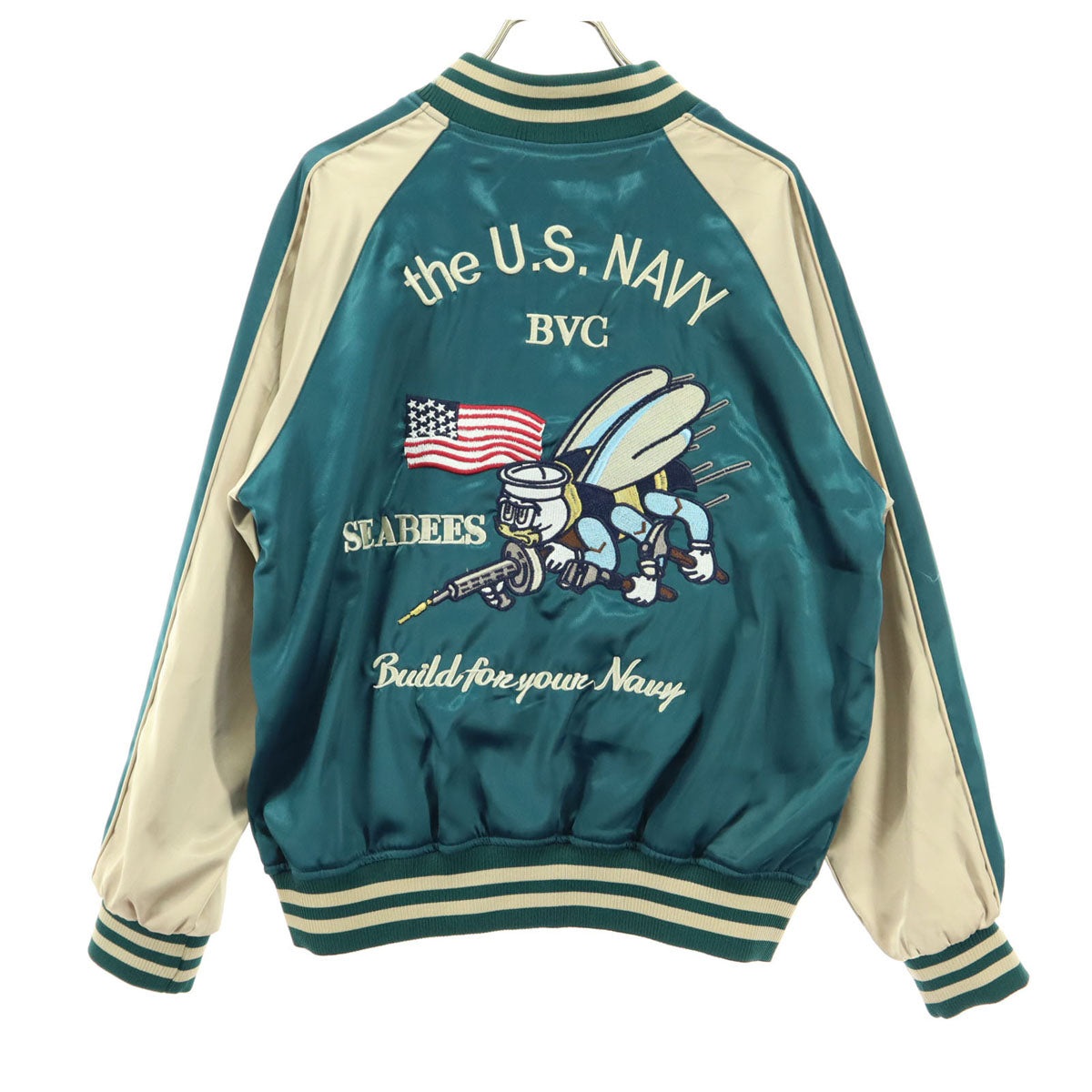 MIULIFE ミウライフ 刺繍 リバーシブル スカジャン L レッド メンズ