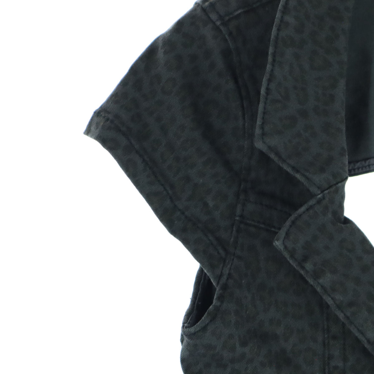 未使用 PRIDE プライド ヒョウ柄 ベスト 38 グレー ジップポケット レディース