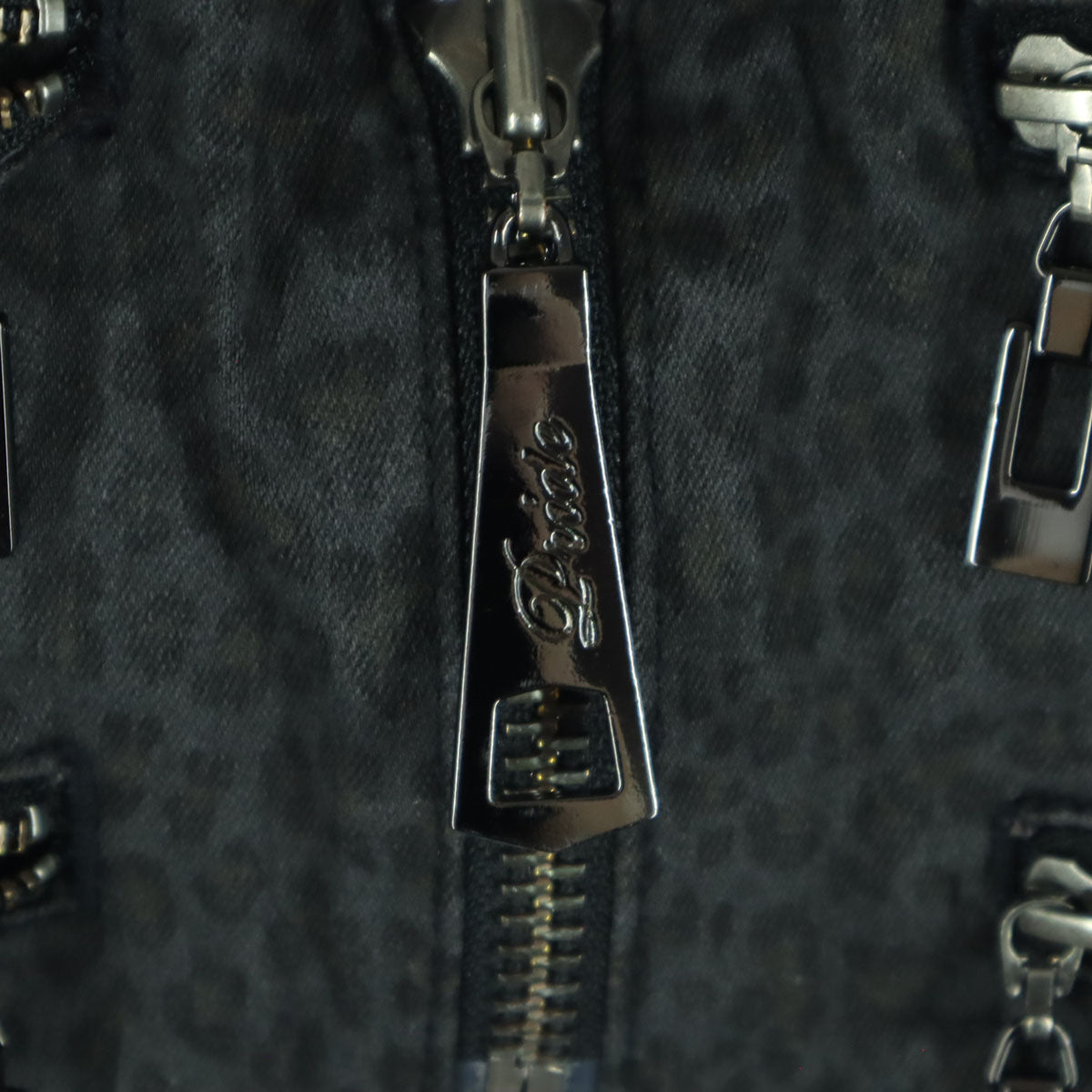 未使用 PRIDE プライド ヒョウ柄 ベスト 38 グレー ジップポケット レディース