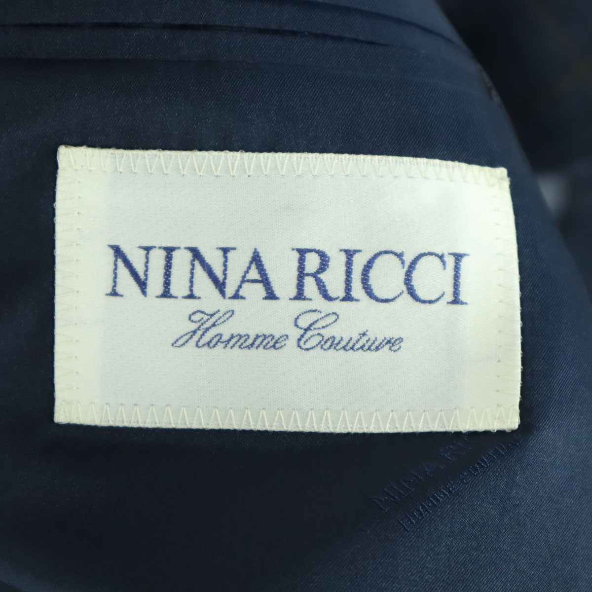 NINA RICCI ニナリッチ チェック柄 長袖 テーラードジャケット グレー メンズ