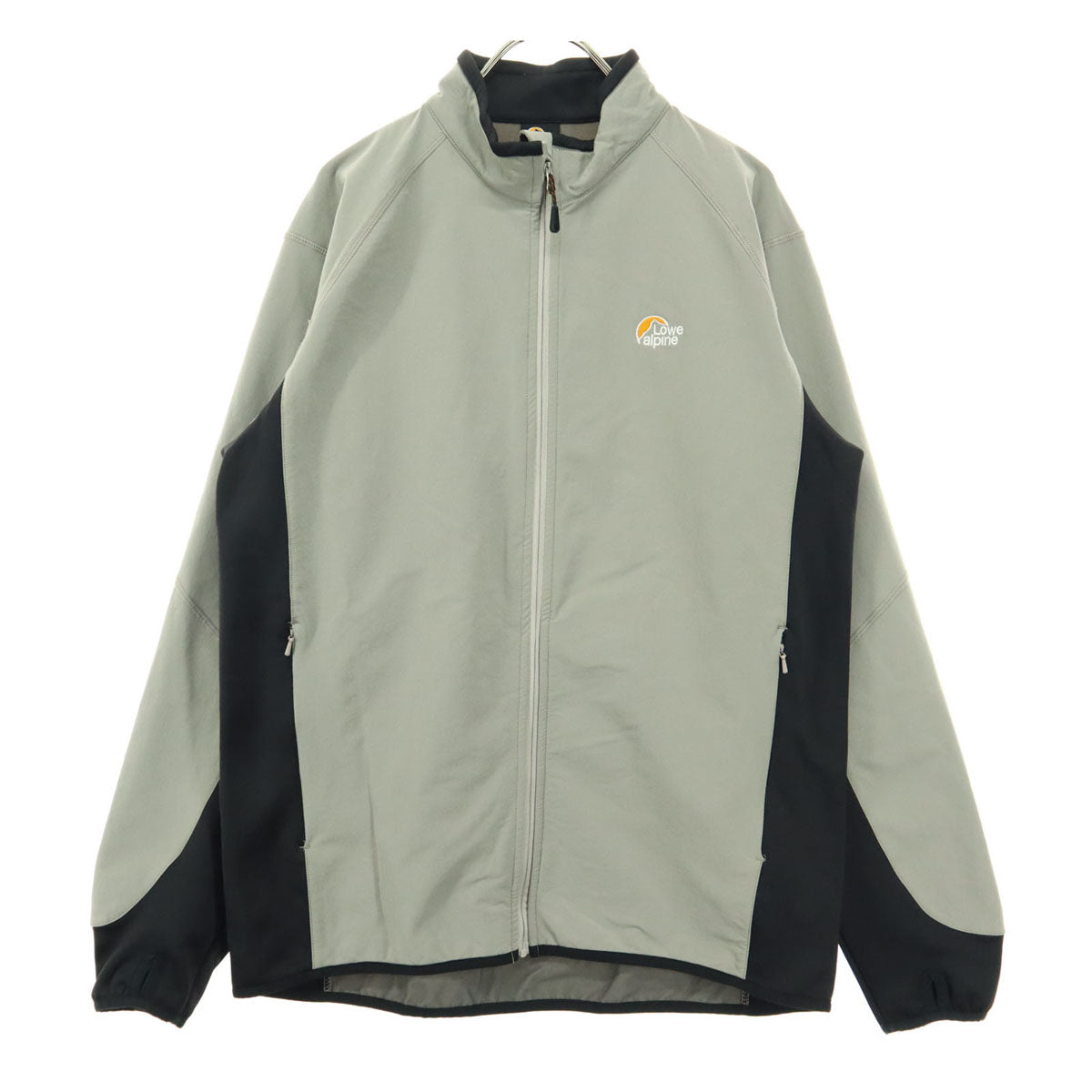 Lowe alpine ロウアルパイン ツートン ワンポイントロゴ 長袖 ウィンドブレーカー M グレー系 メンズ