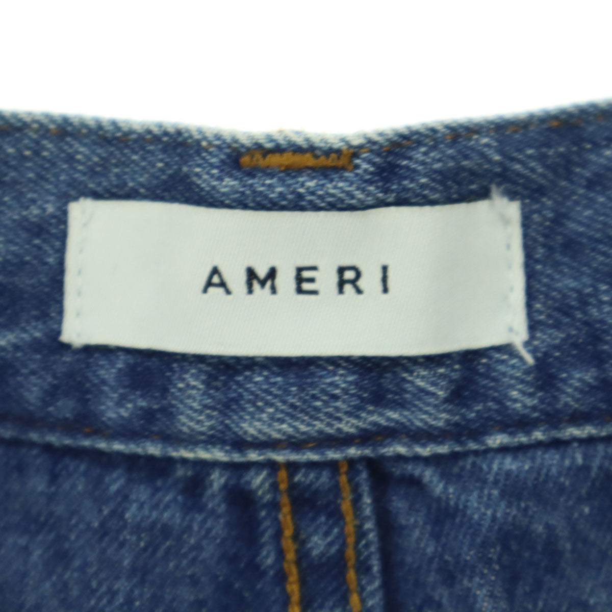 AMERI UNDRESSED アメリ 裏返しデザイン デニムパンツ W24 ブルー レディース