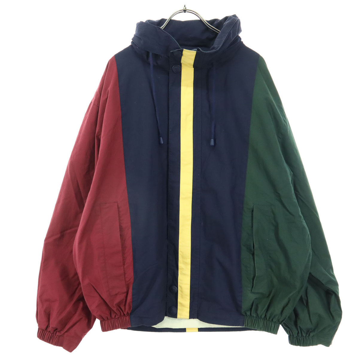 NAUTICA ノーティカ 90s オールド マルチカラー 長袖 ジャケット M ネイビー系 フーディー メンズ