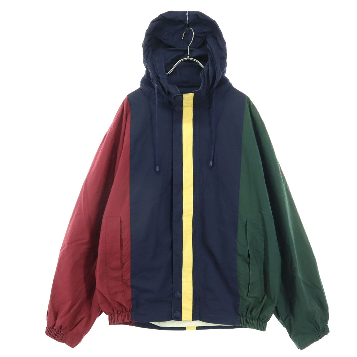 NAUTICA ノーティカ 90s オールド マルチカラー 長袖 ジャケット M ネイビー系 フーディー メンズ