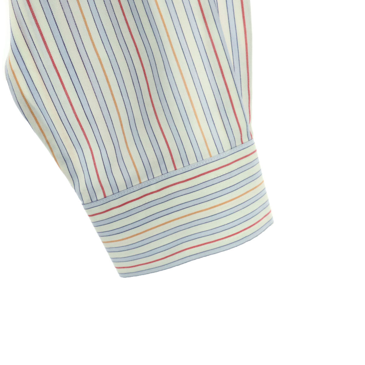 未使用 Brooks Brothers ブルックスブラザーズ ストライプ柄 長袖 コットンシャツ L ブルー系 胸ポケット メンズ