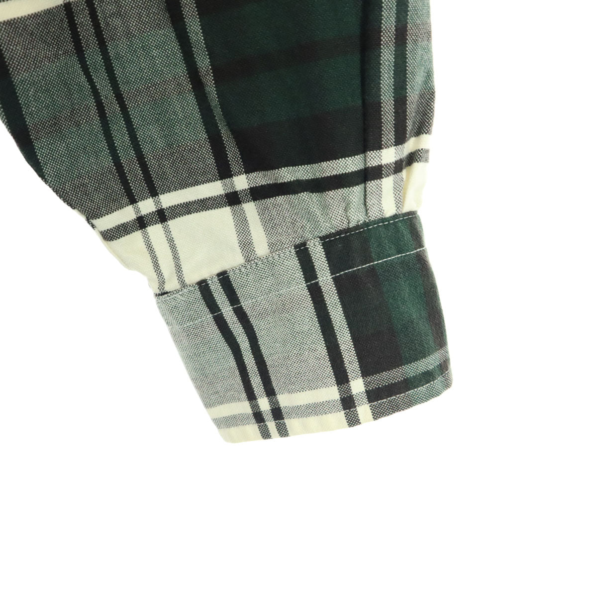 Brooks Brothers ブルックスブラザーズ USA製 チェック柄 長袖 ボボタンダウン コットンシャツ M ホワイト メンズ