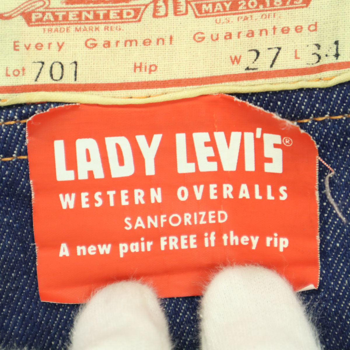 Levi's リーバイス 701 42タロン デニムパンツ w27 ブルー レディース