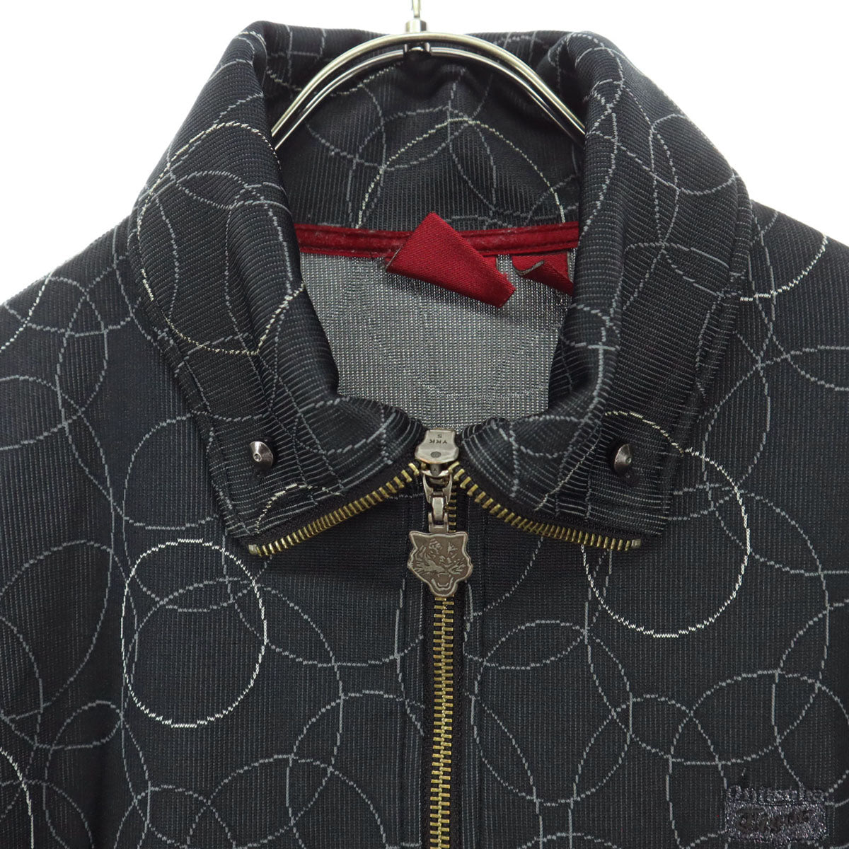 ONITSUKA TIGER オニツカタイガー 総柄 長袖 ジップジャケット L ブラック系 レディース