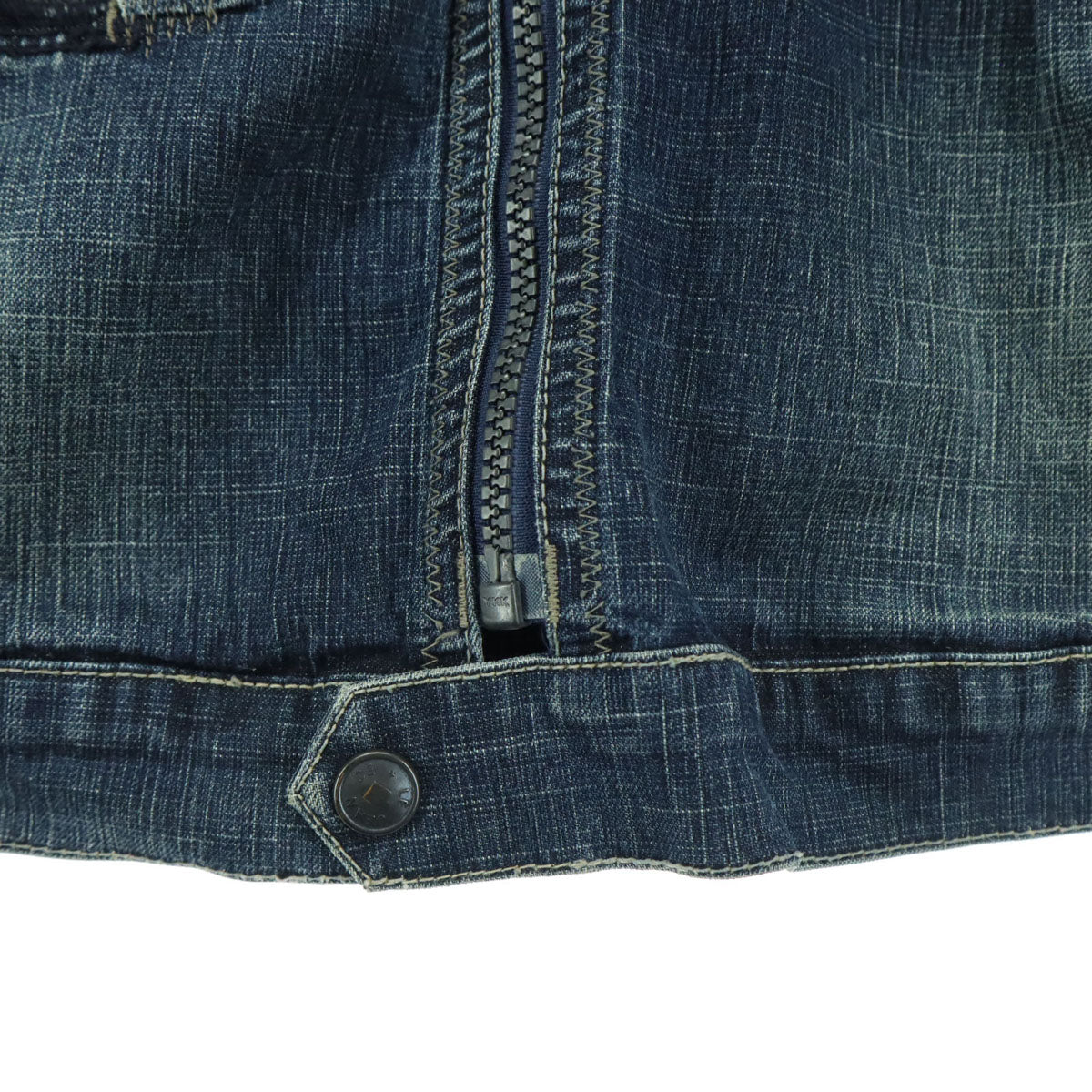 MARITHE + FRANCOIS GIRBAUD マリテフランソワジルボー 長袖 デニムジャケット M ブルー ジップアップ メンズ