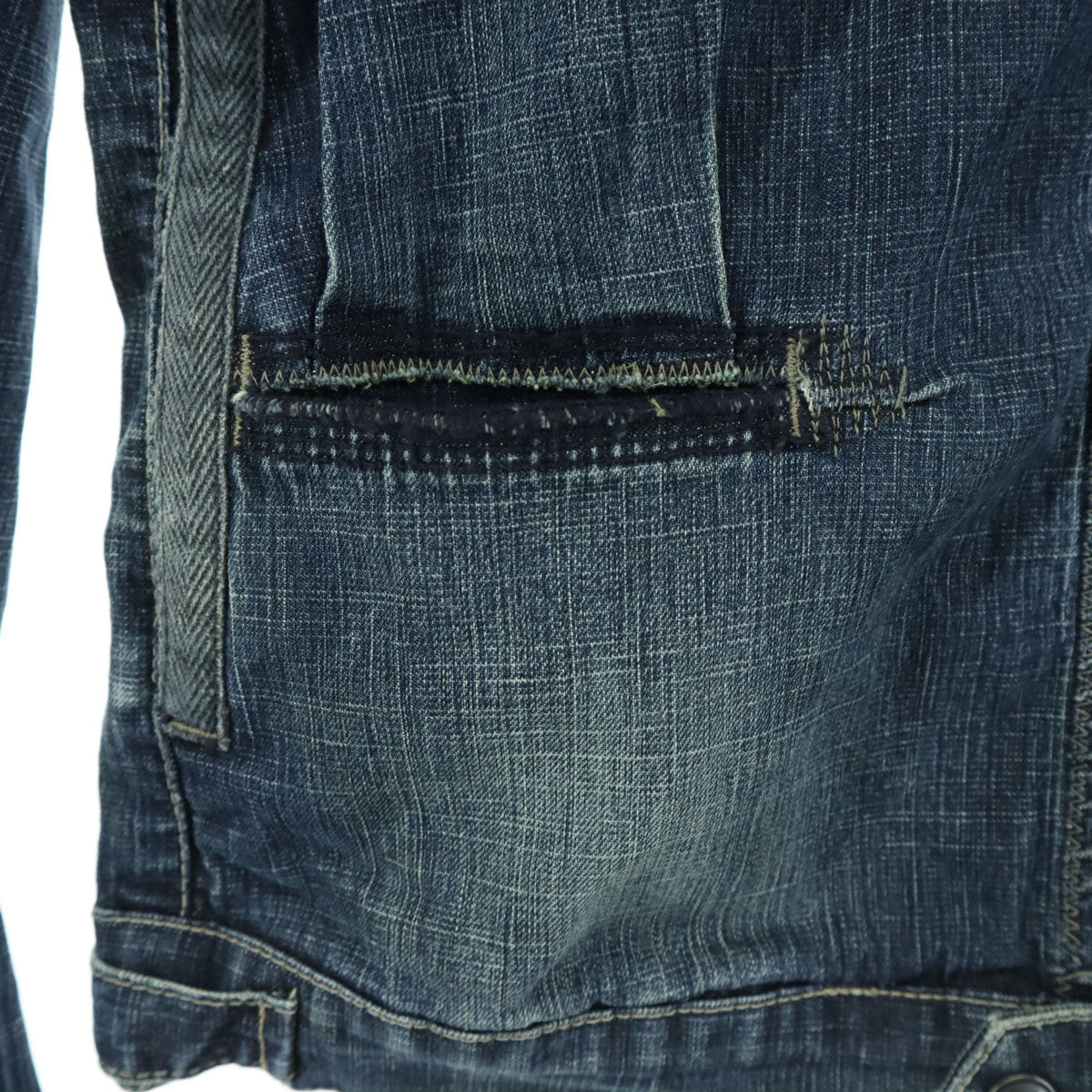 MARITHE + FRANCOIS GIRBAUD マリテフランソワジルボー 長袖 デニムジャケット M ブルー ジップアップ メンズ