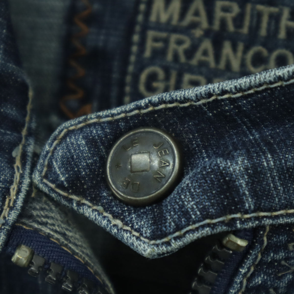 MARITHE + FRANCOIS GIRBAUD マリテフランソワジルボー 長袖 デニムジャケット M ブルー ジップアップ メンズ