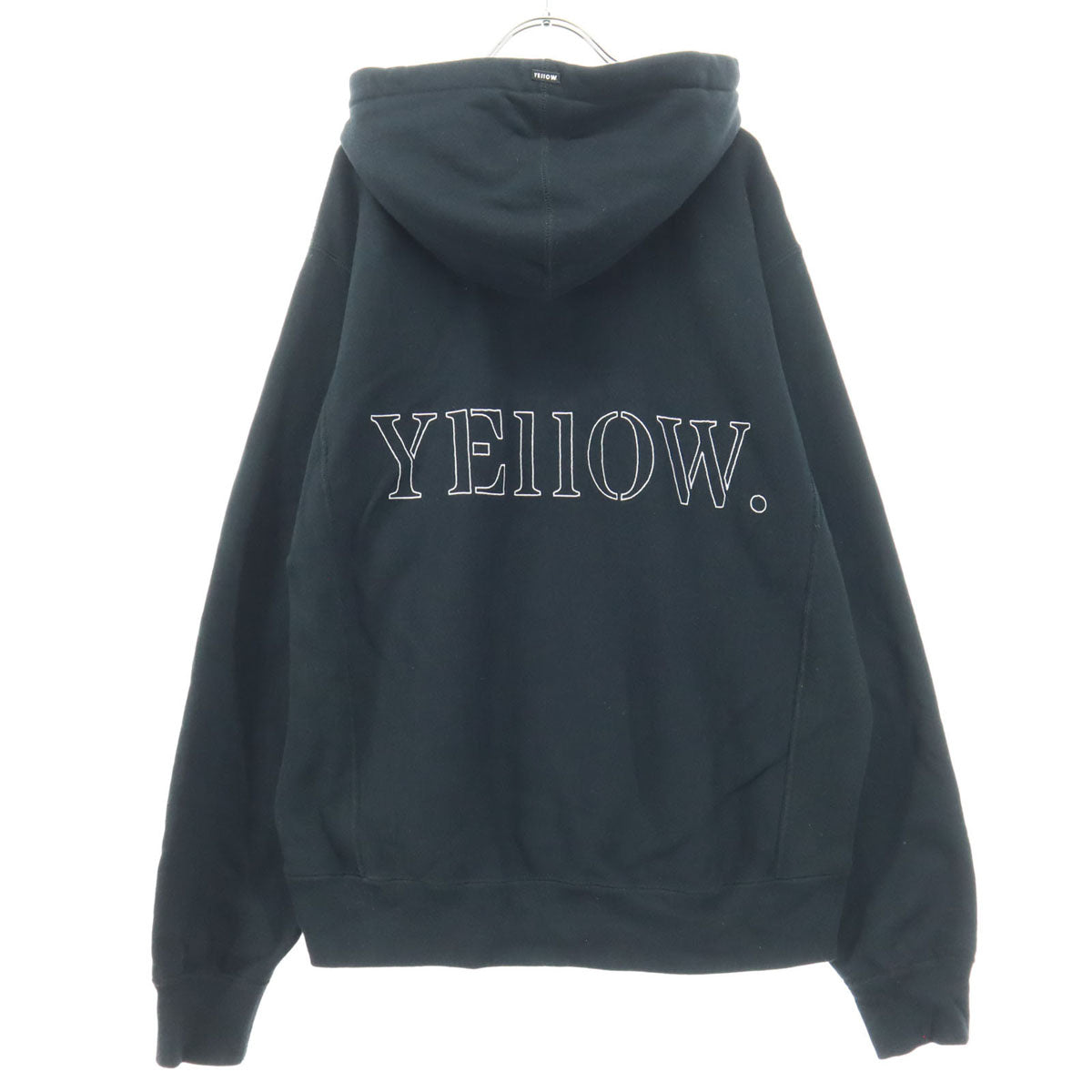 YELLO イエロ 日本製 裏起毛 英字 長袖 パーカー 3 ブラック メンズ