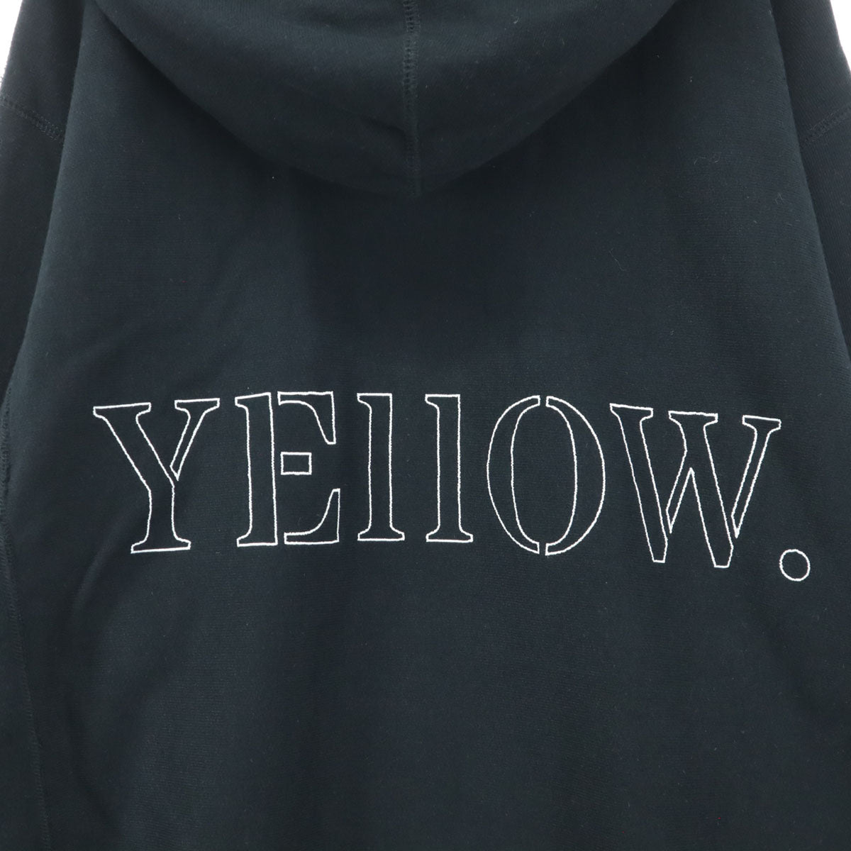 YELLO イエロ 日本製 裏起毛 英字 長袖 パーカー 3 ブラック メンズ