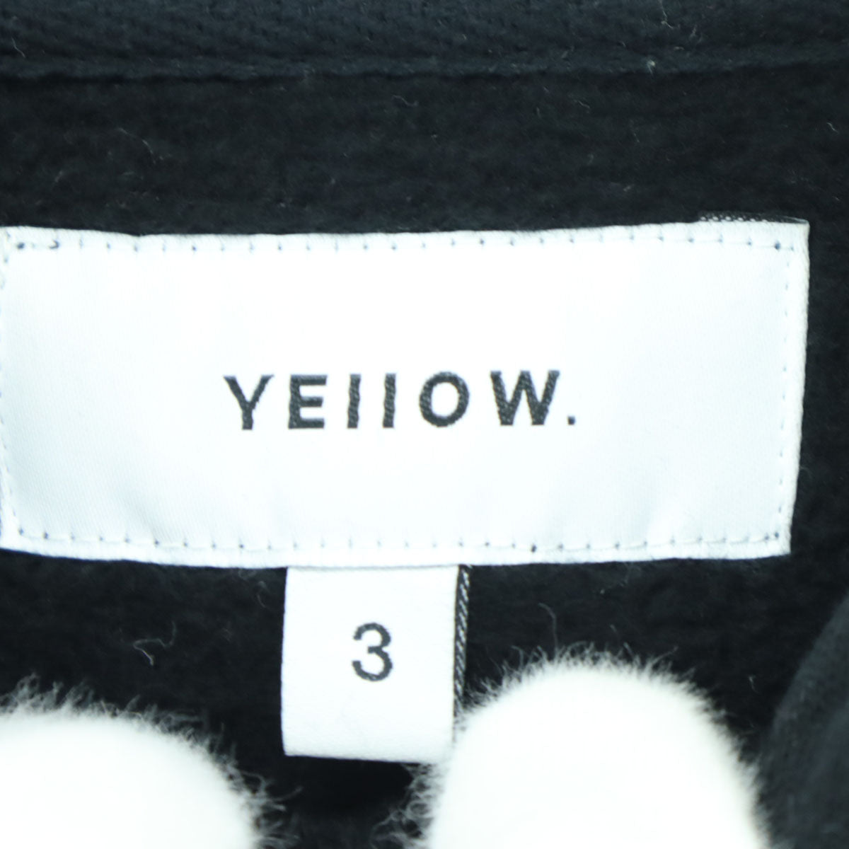 YELLO イエロ 日本製 裏起毛 英字 長袖 パーカー 3 ブラック メンズ