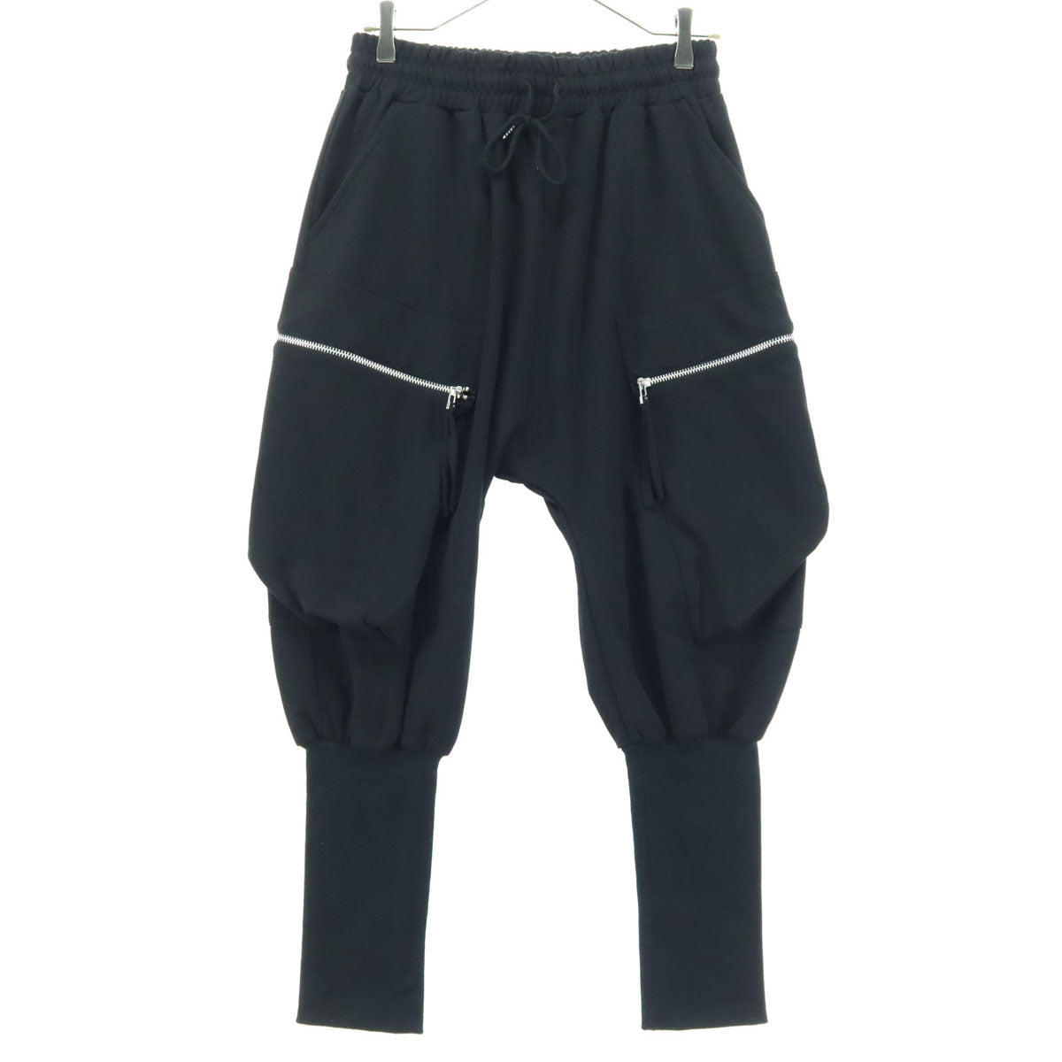 美品 AS SUPER SONIC アズスーパーソニック 日本製 サルエルパンツ F ブラック メンズ