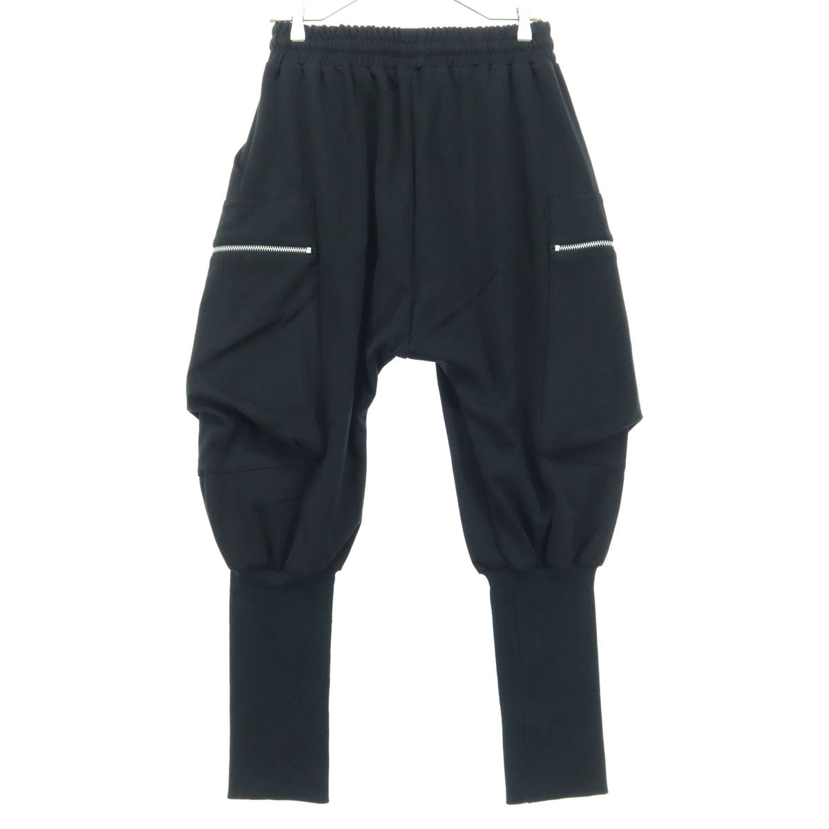 美品 AS SUPER SONIC アズスーパーソニック 日本製 サルエルパンツ F ブラック メンズ