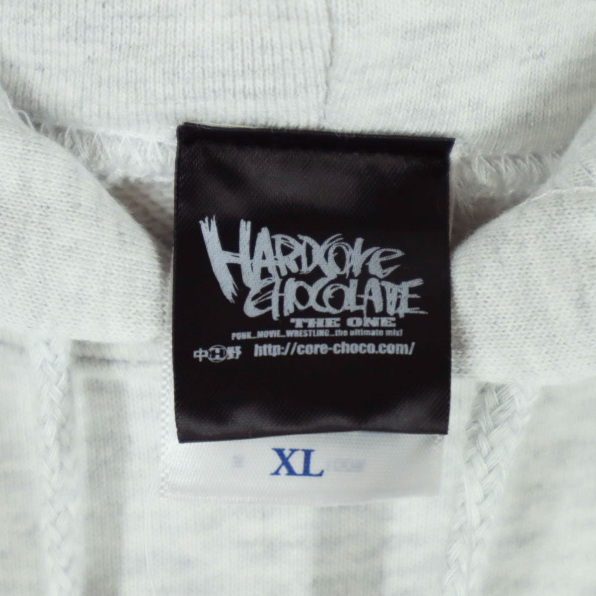 美品 HARDCORE CHOCOLATE ハードコアチョコレート ビッグプリント 長袖 パーカー XL グレー ROCKY BALBOA メンズ