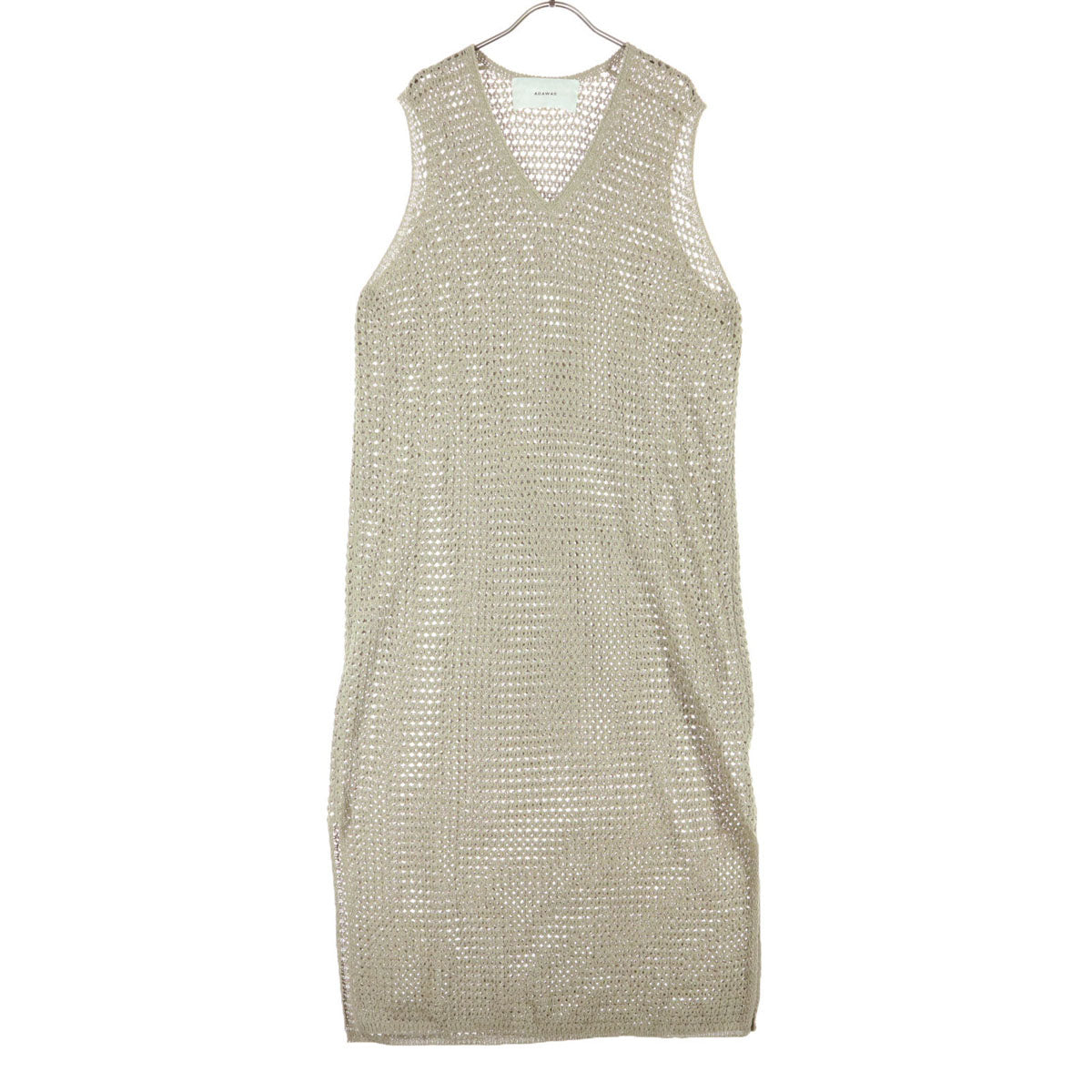 ADAWAS アダワス ノースリーブ ロングワンピース F ベージュ レディース