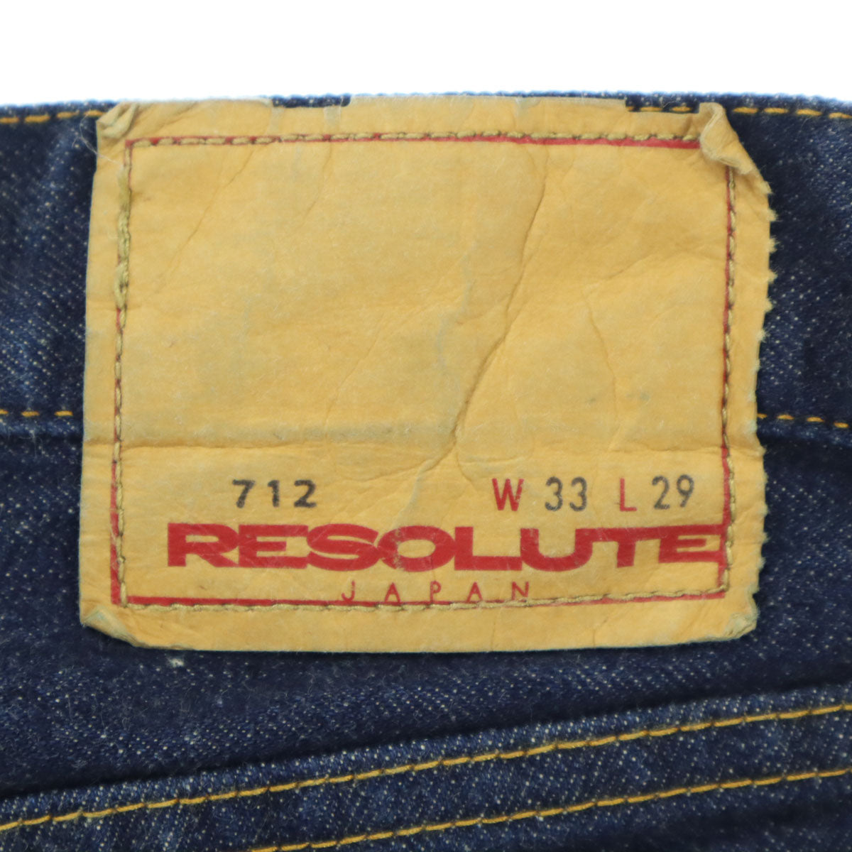 RESOLUTE リゾルト 712 日本製 デニムパンツ ｗ33 ブルー メンズ